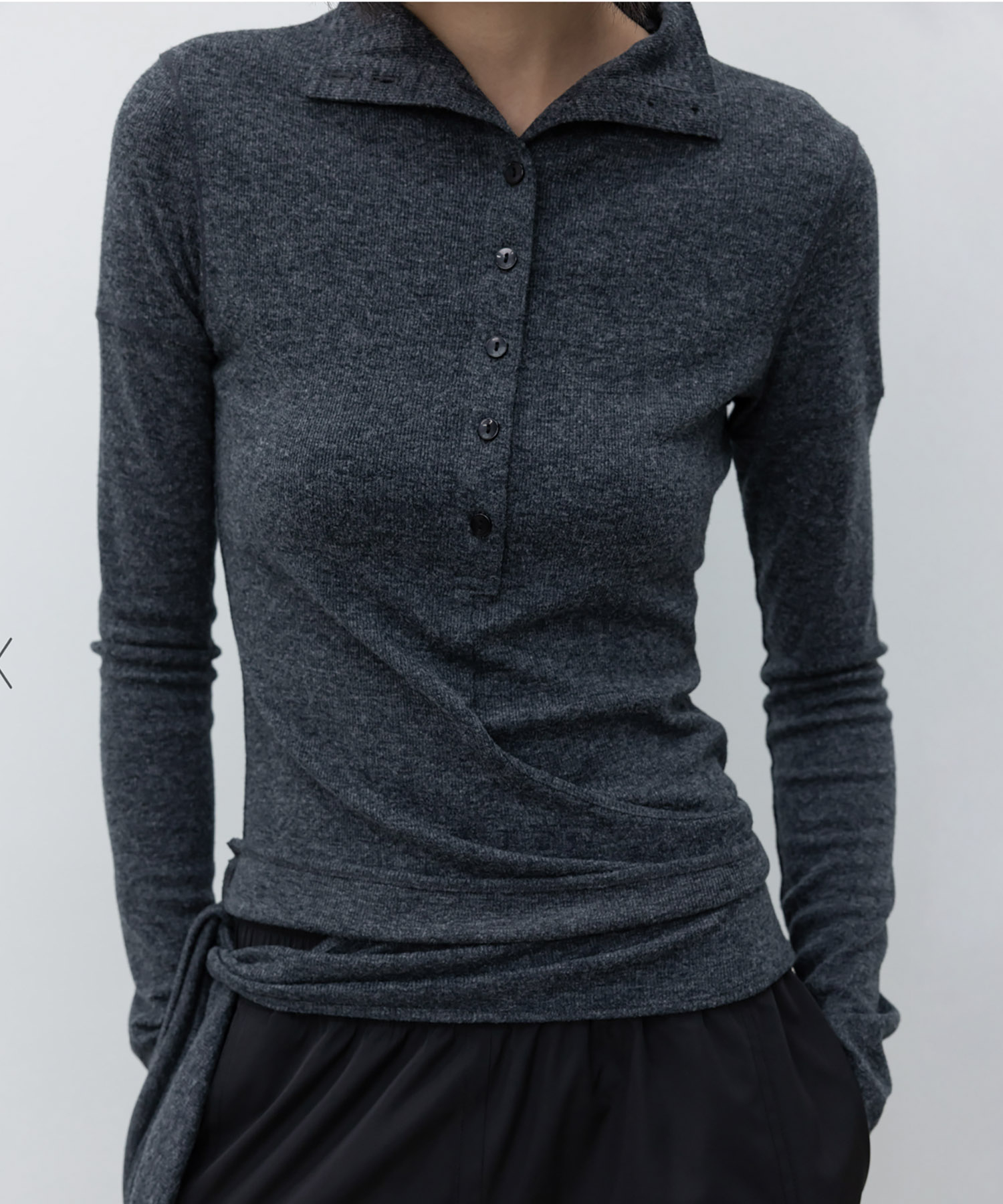 Button Up Wrap T-shirt