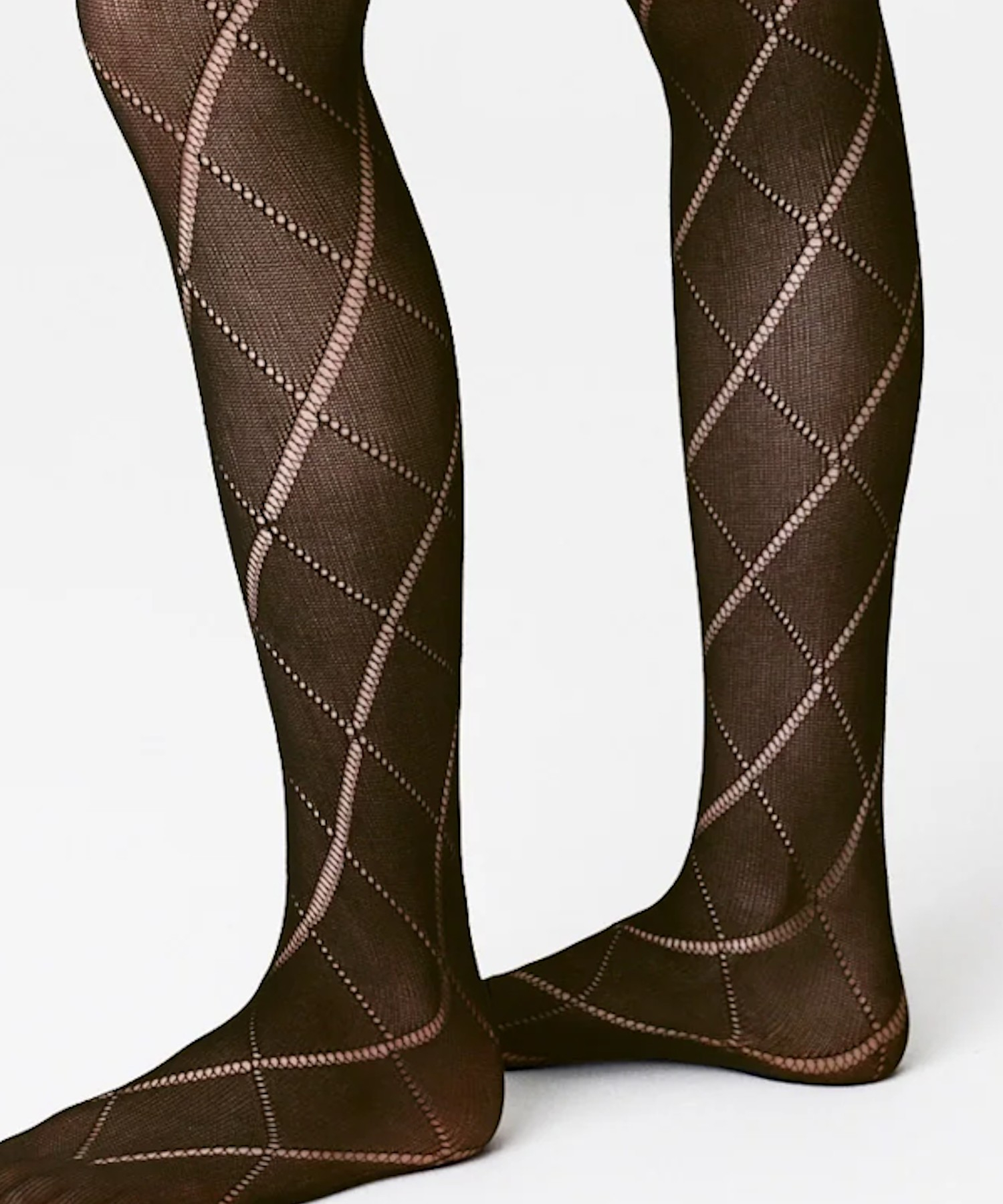 Kitty Romb Pointelle Tights Espresso