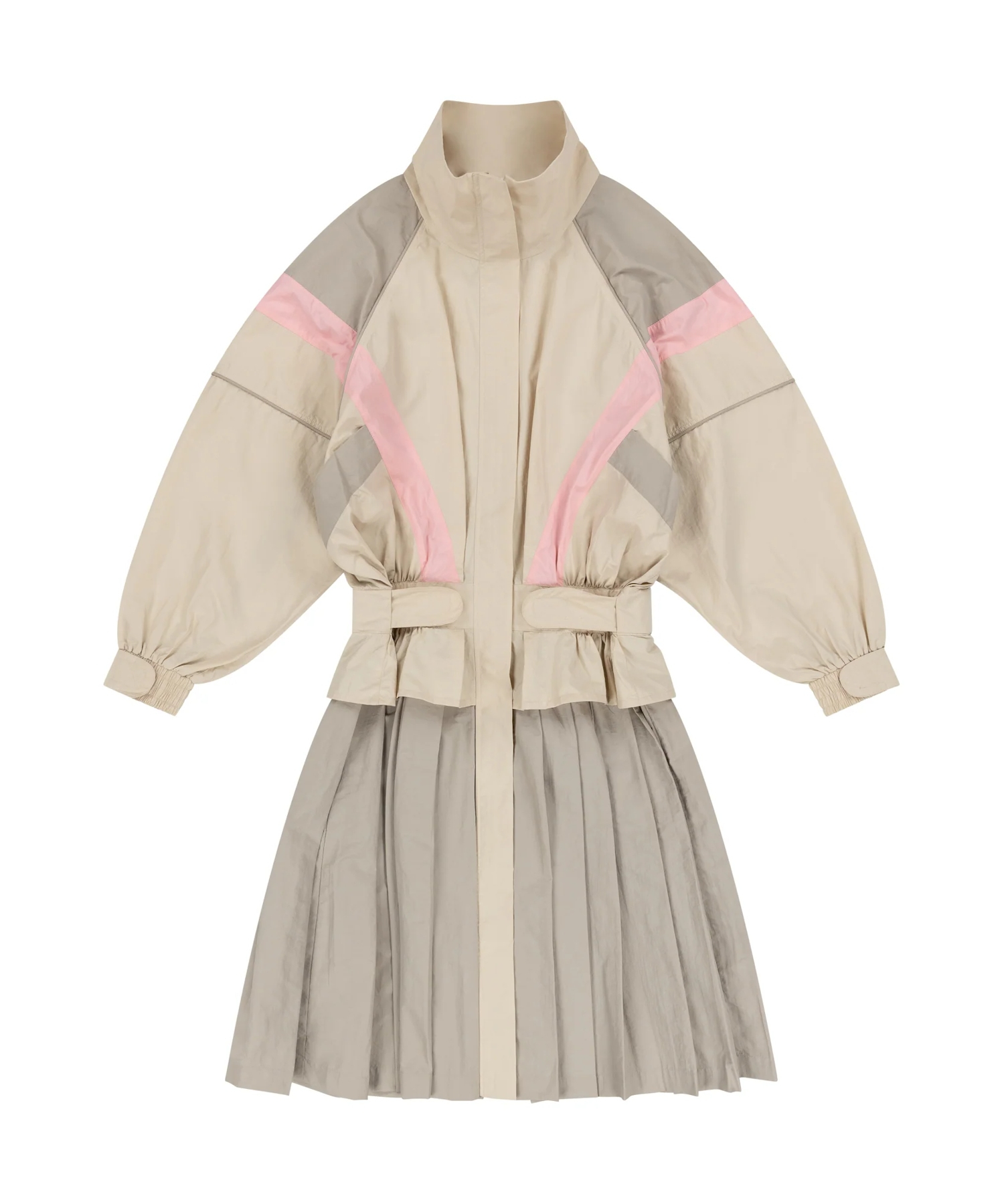 BEIGE WINDBREAKER DRESS