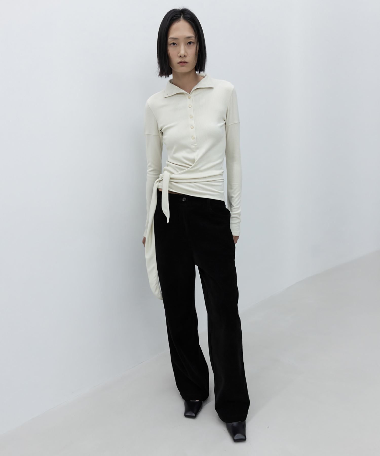 Button Up Wrap T-shirt