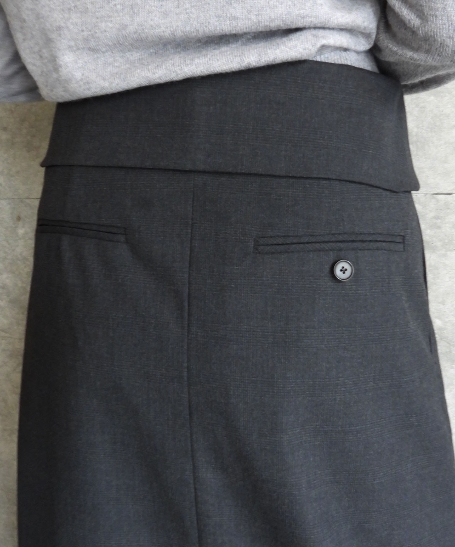 FOLD-OVER CHECK SKIRT