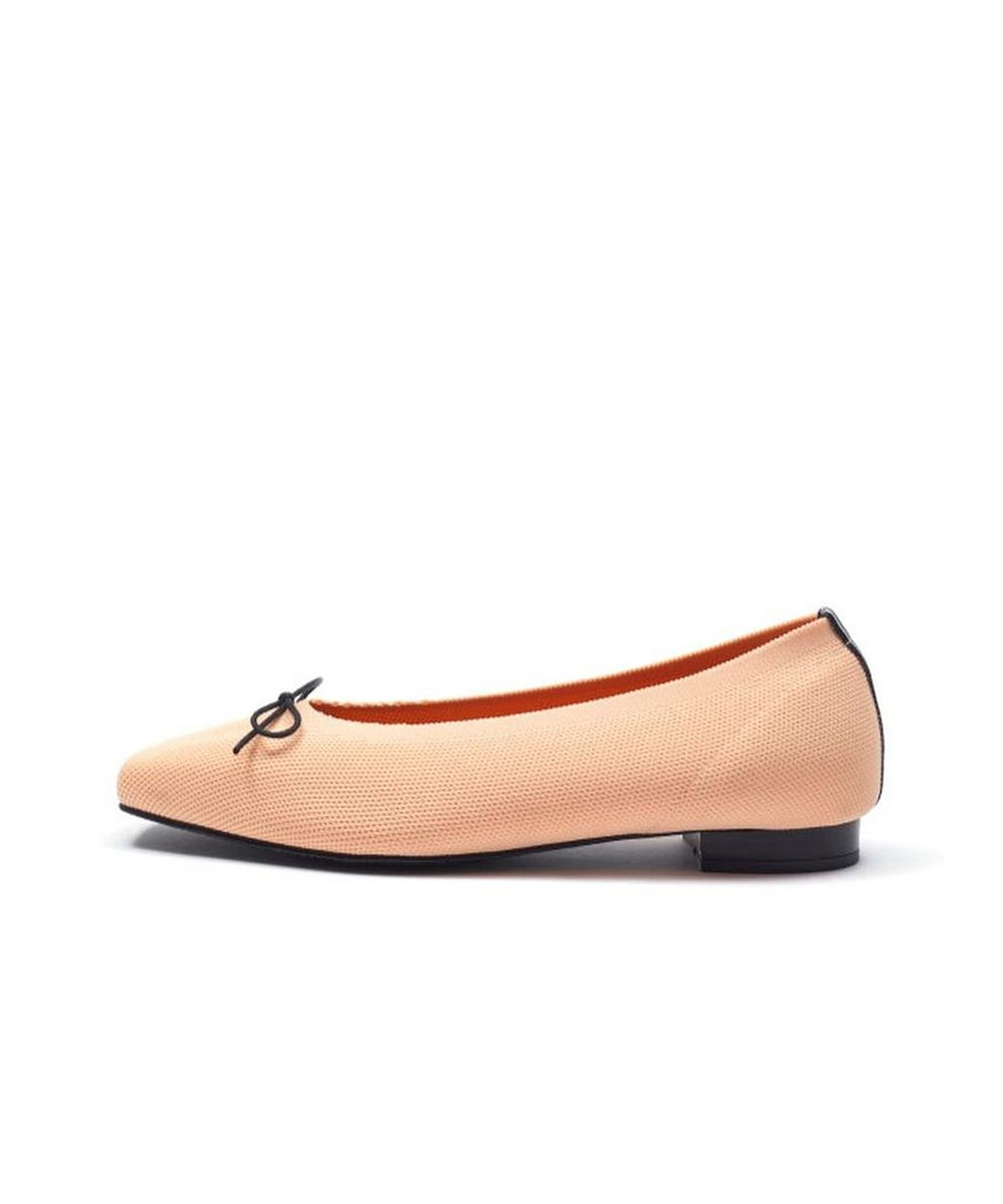 SQUARE FLATS BOW PEACH