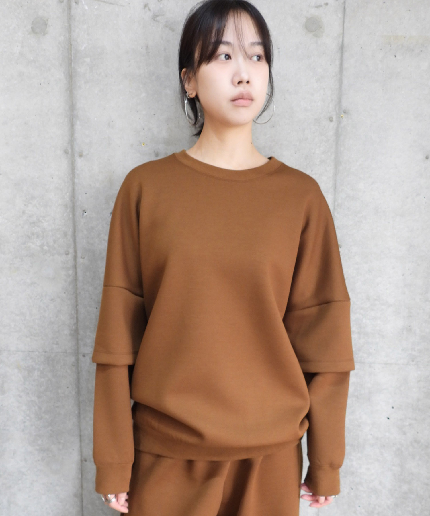Sweat Double Sleeve top
