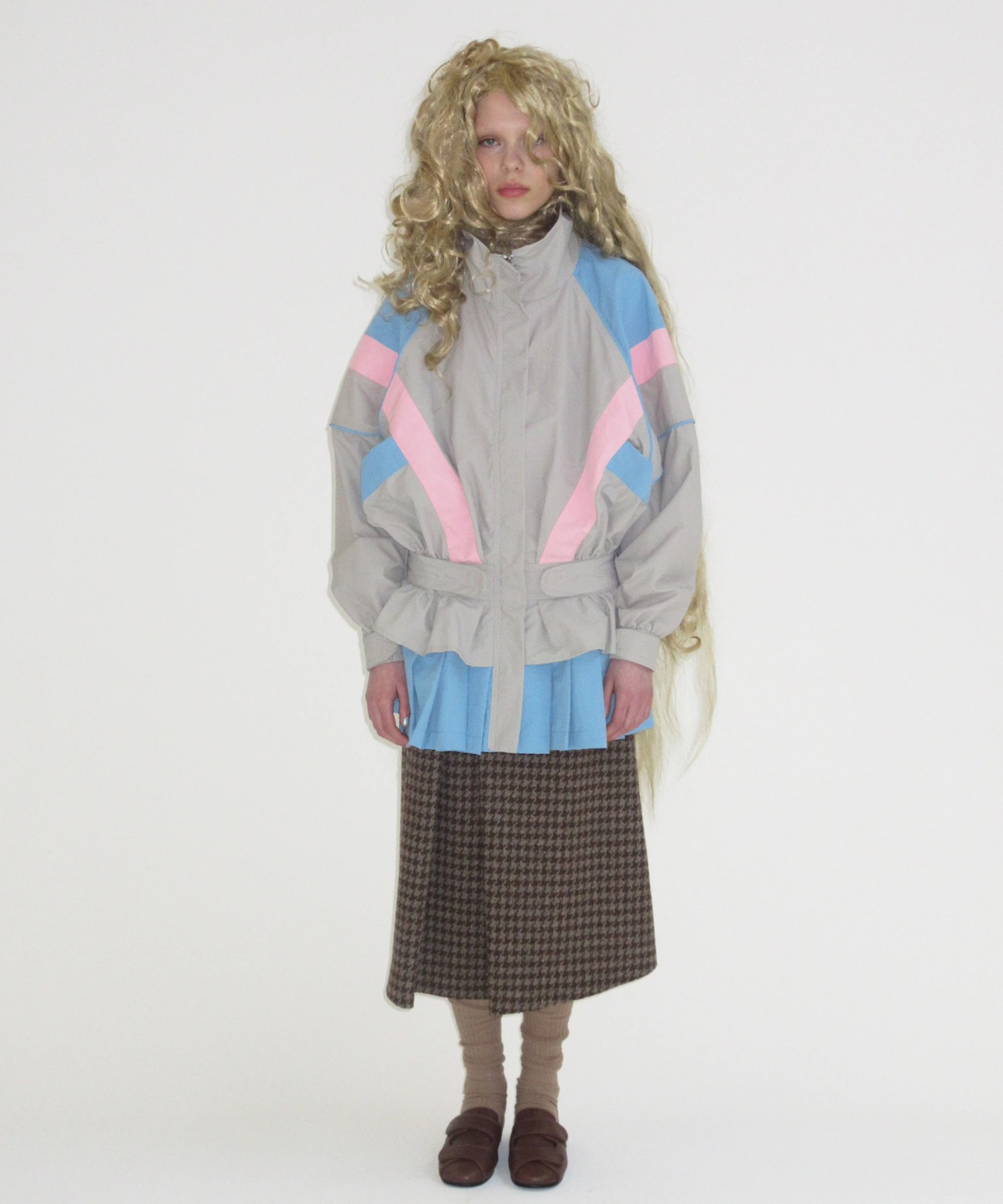GREY SHORT WINDBREAKER DRESS