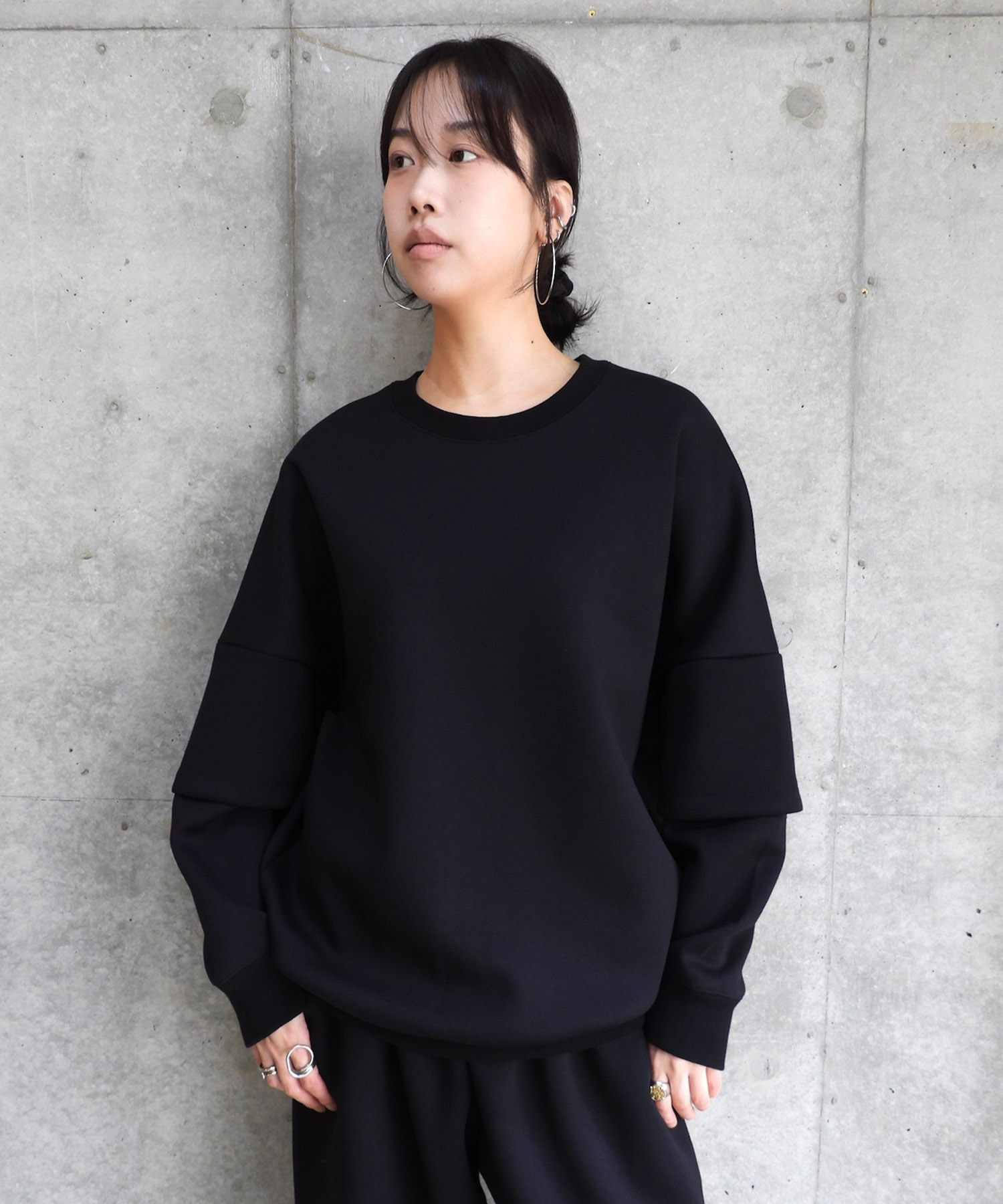 Sweat Double Sleeve top