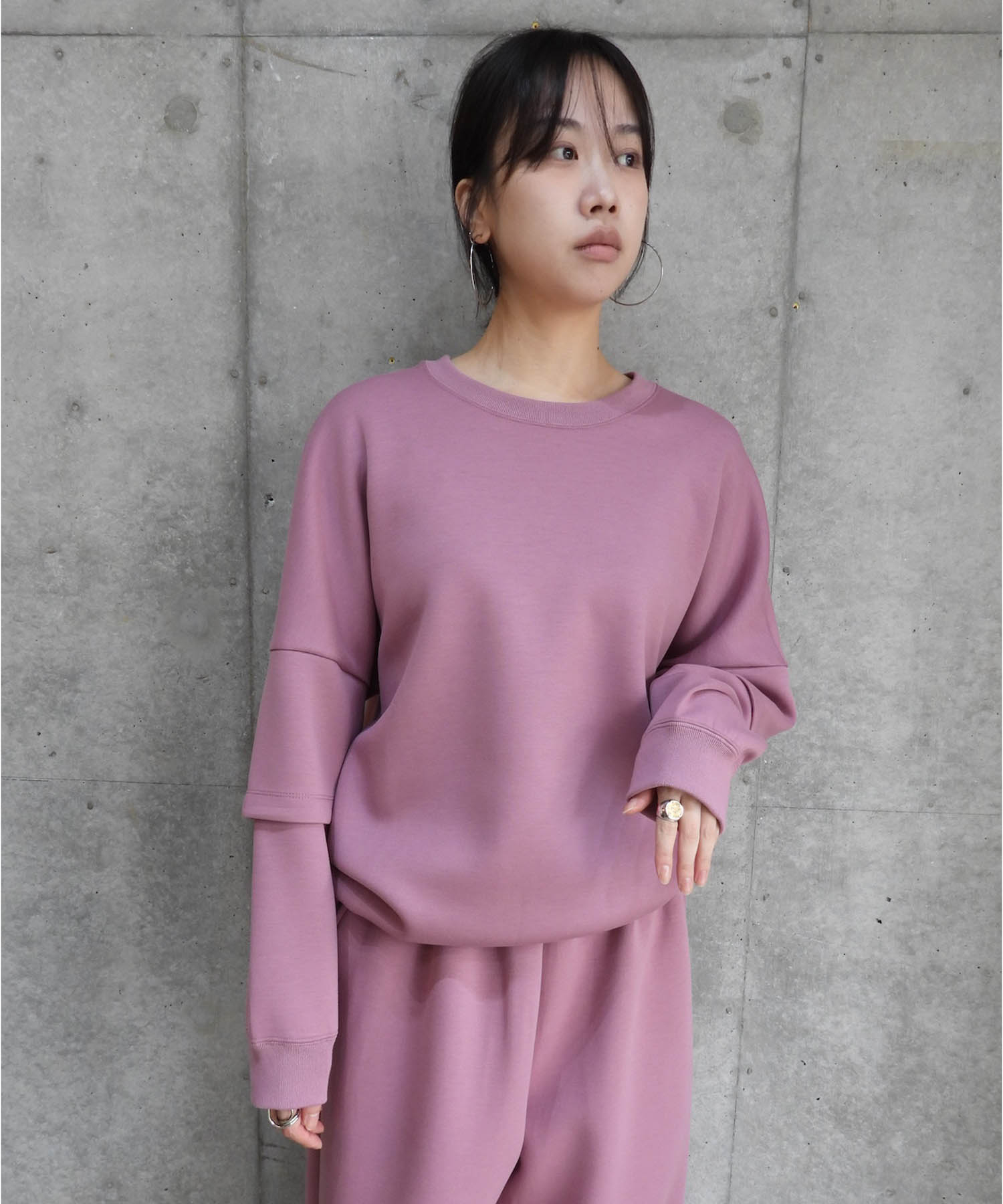 Sweat Double Sleeve top