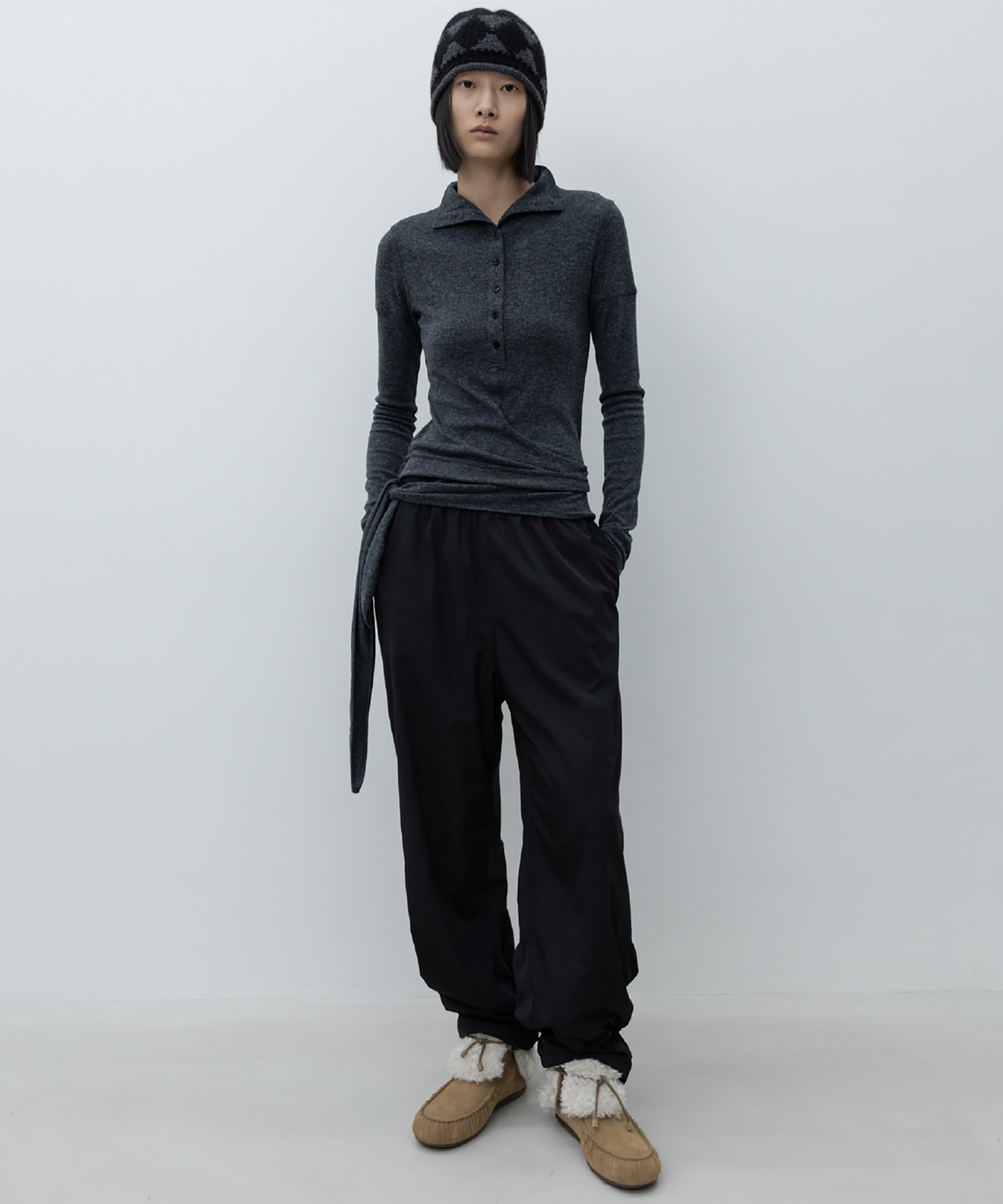 Button Up Wrap T-shirt