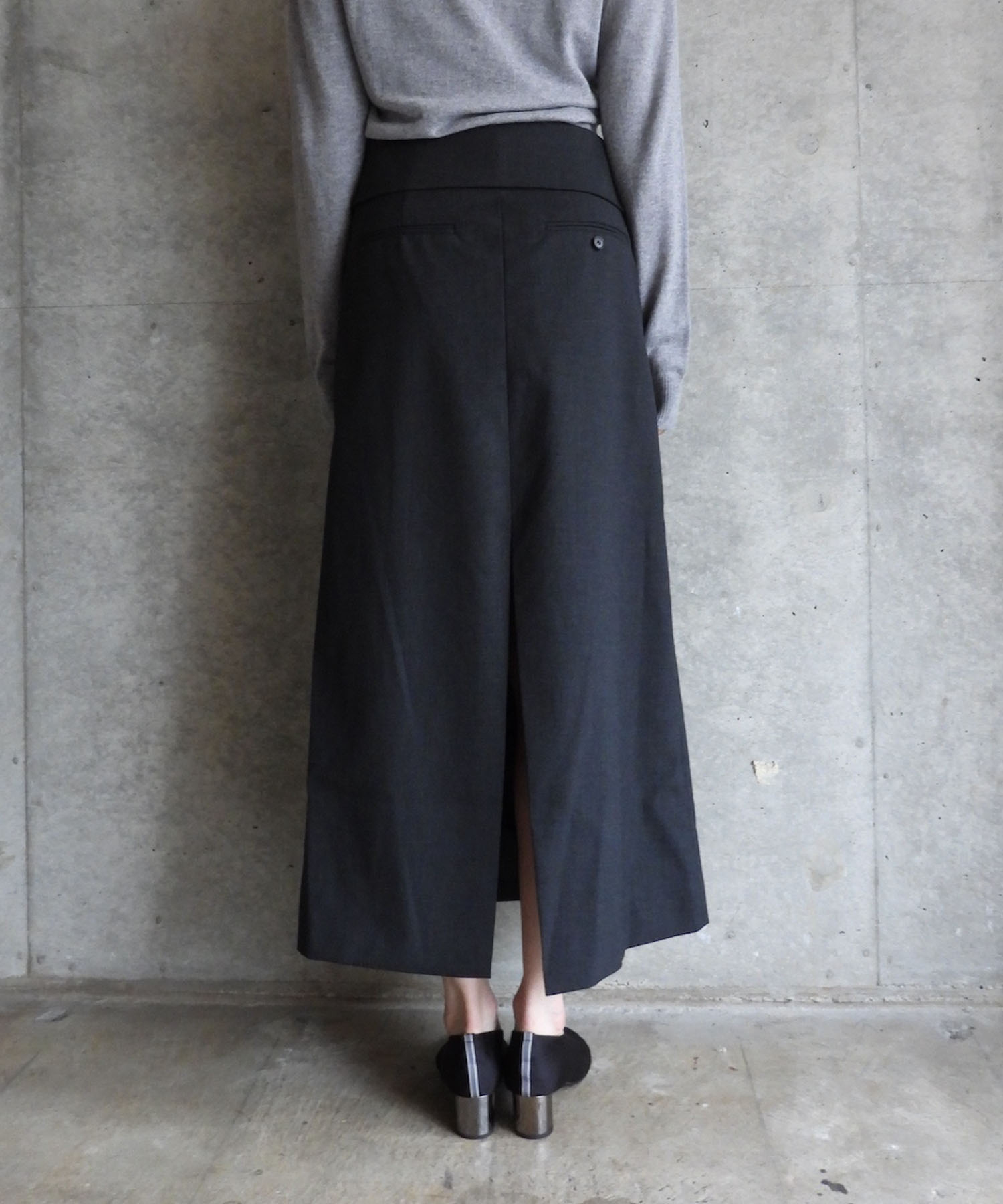 FOLD-OVER CHECK SKIRT