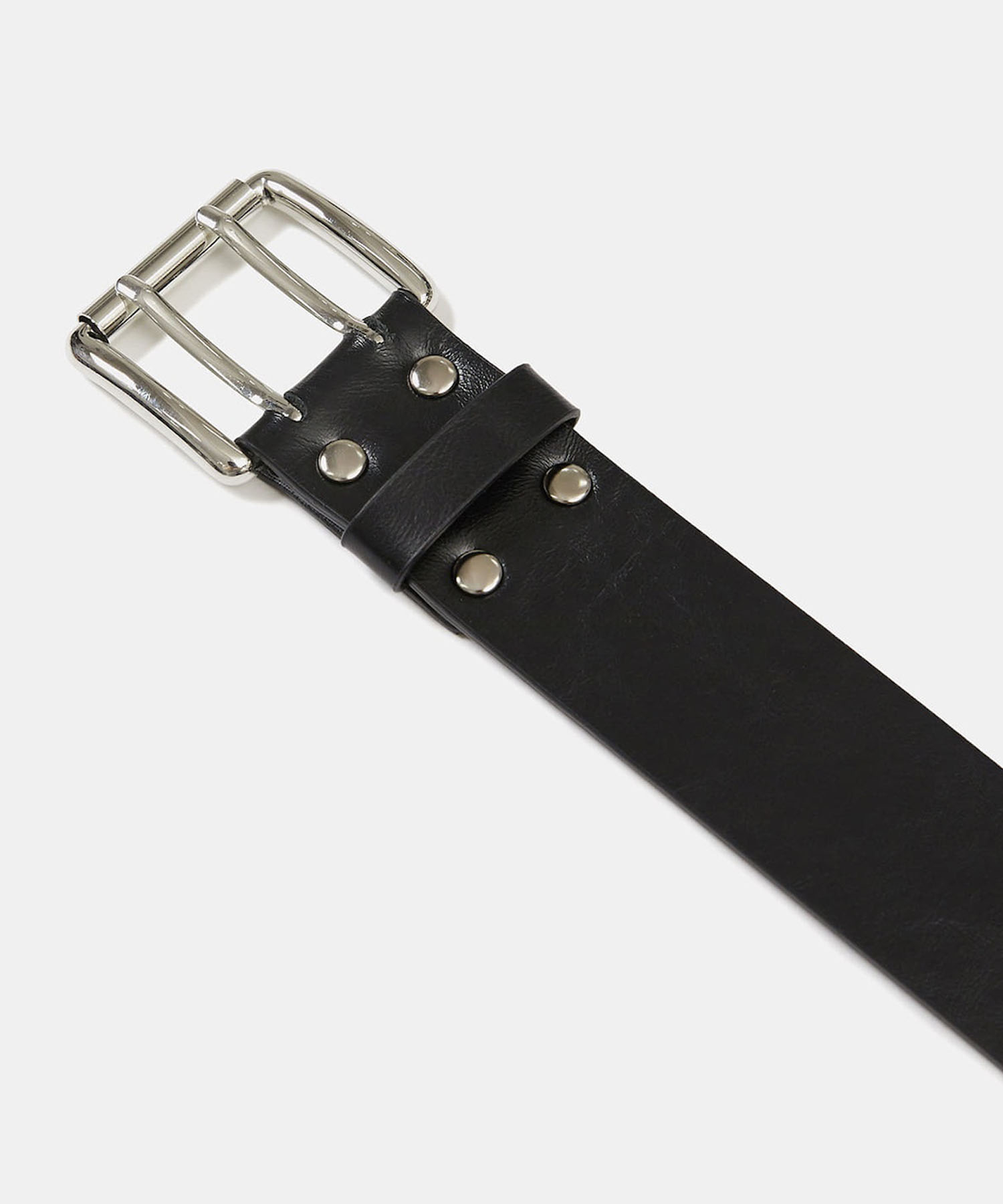 DOUBLE EYELET LEATHER BELT