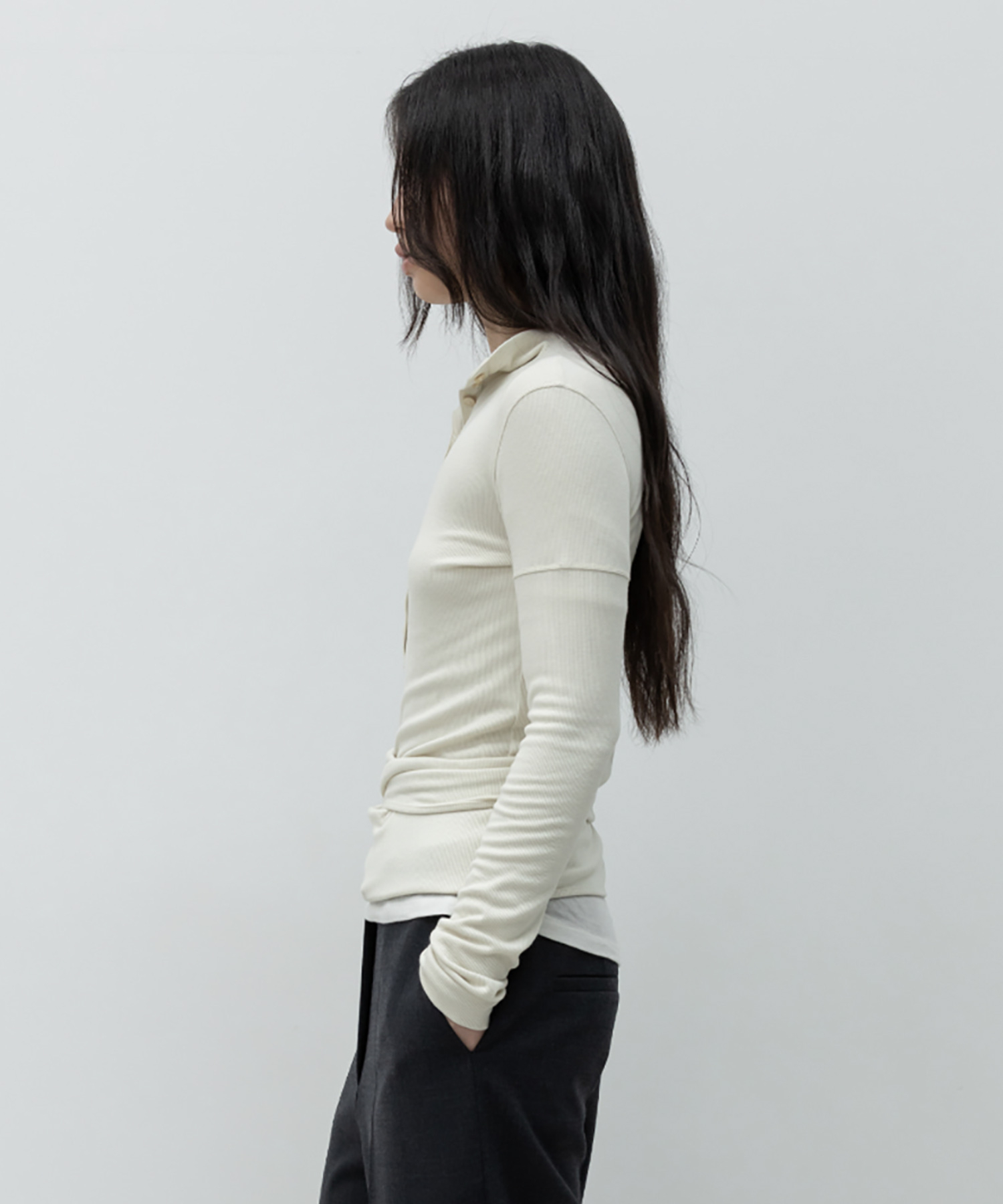 Button Up Wrap T-shirt