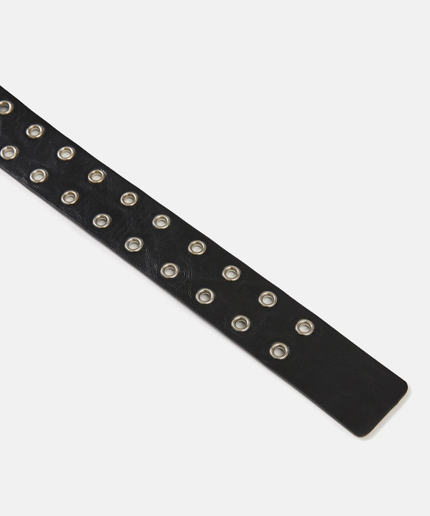 DOUBLE EYELET LEATHER BELT