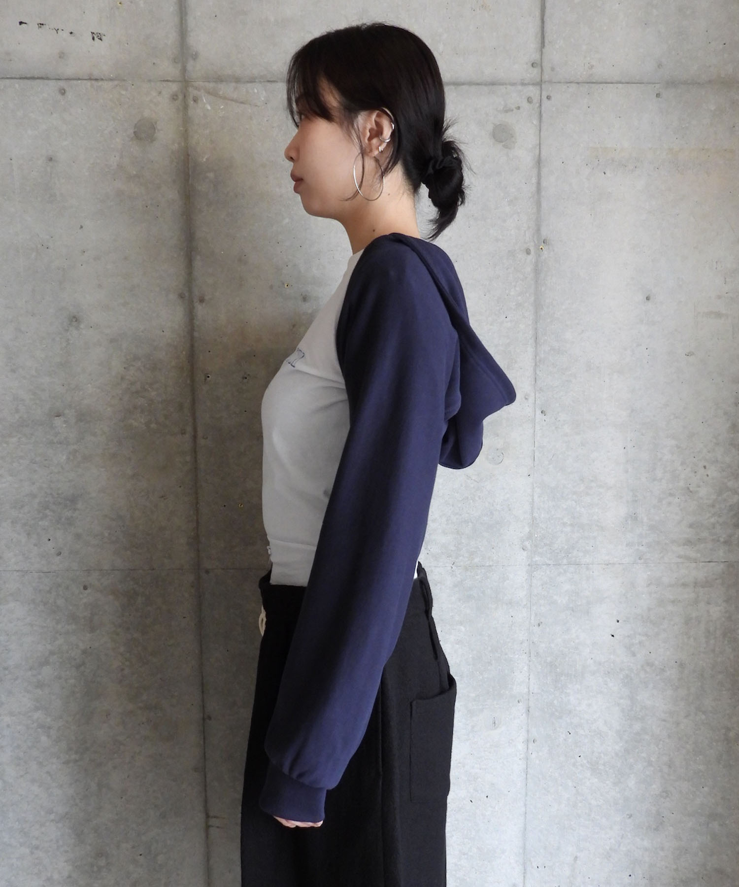 JERSEY HOODED BOLERO