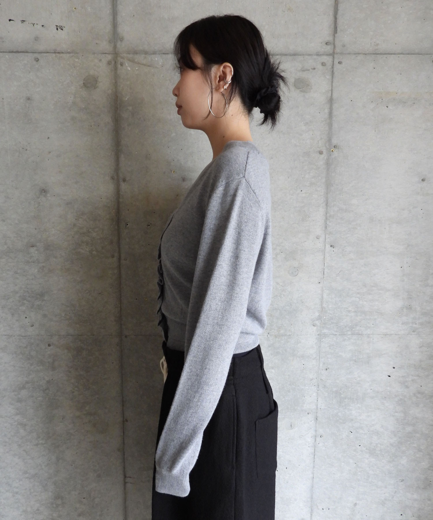 DOUBLE-LAYER WAVY CARDIGAN