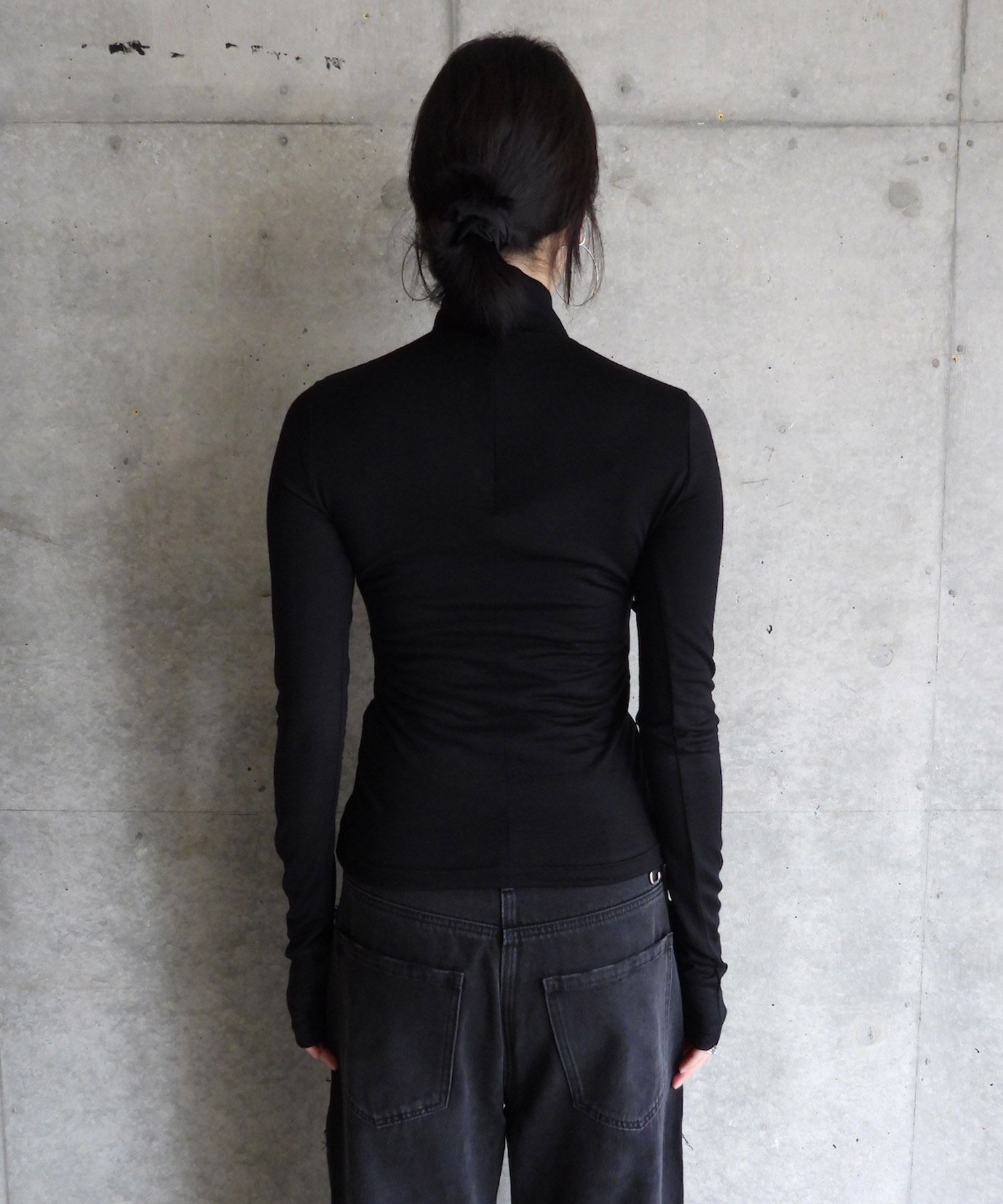 Wool jersey High Neck Top