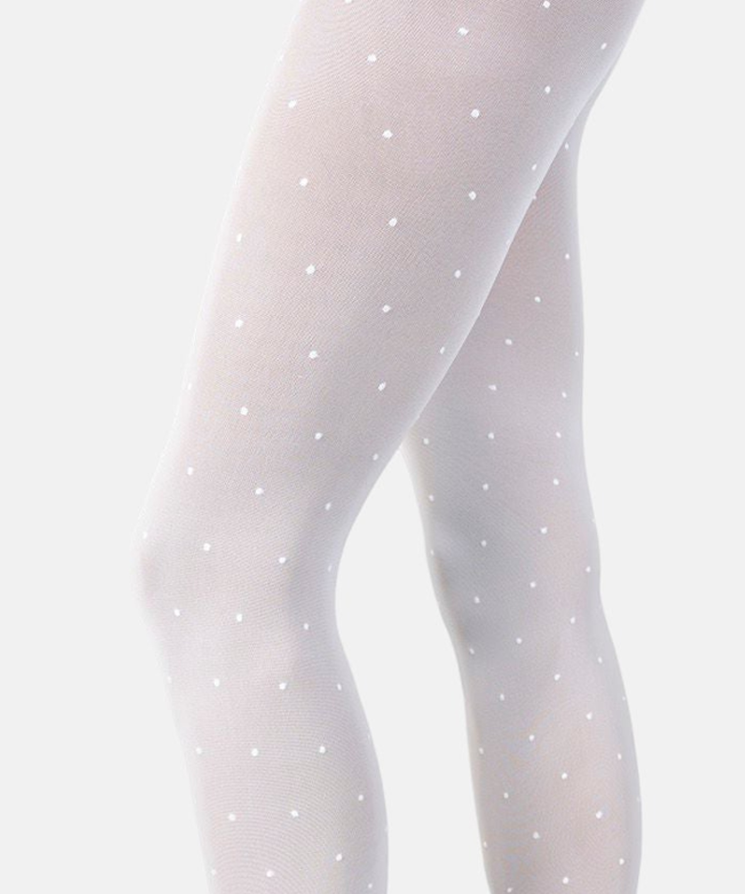 Doris Dots Tights White