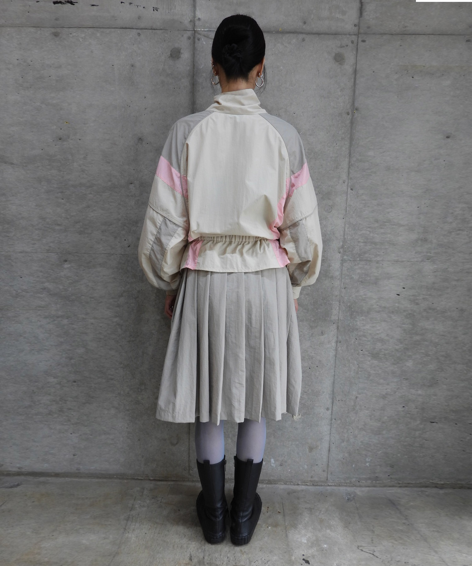 BEIGE WINDBREAKER DRESS