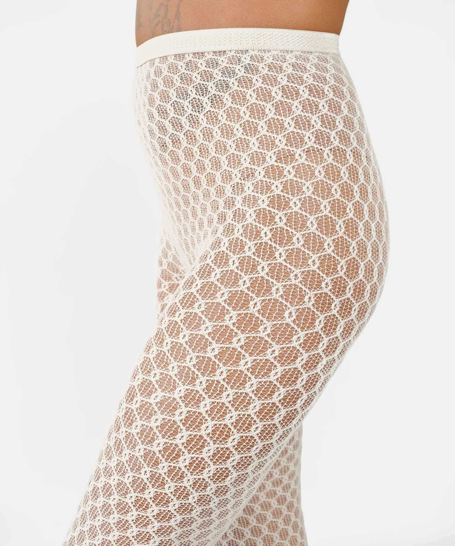 Laura Net Tights Oyster Grey