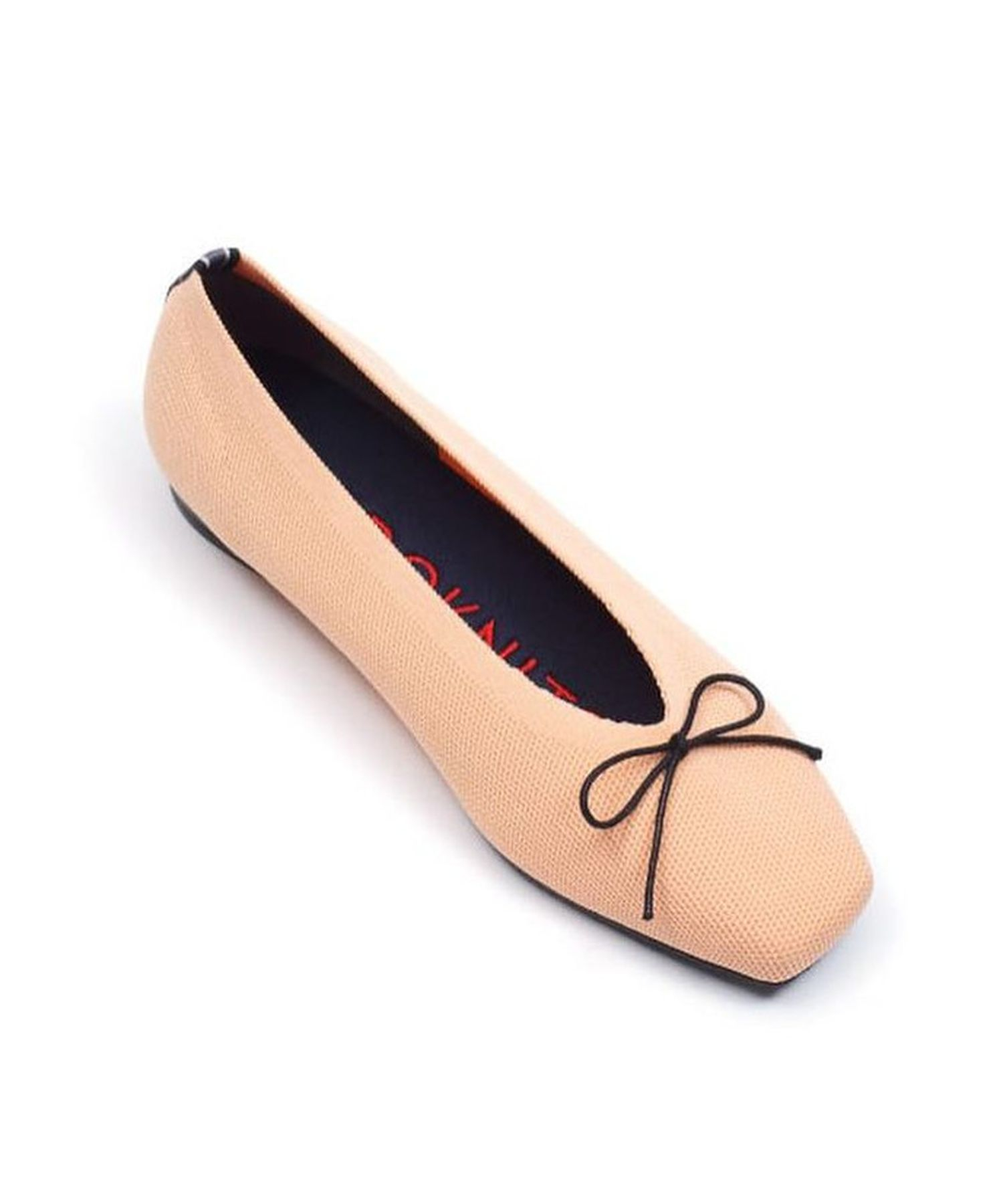 SQUARE FLATS BOW PEACH