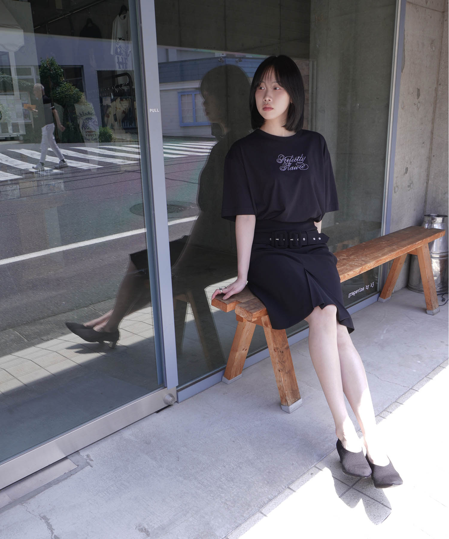 BELTED SKIRT