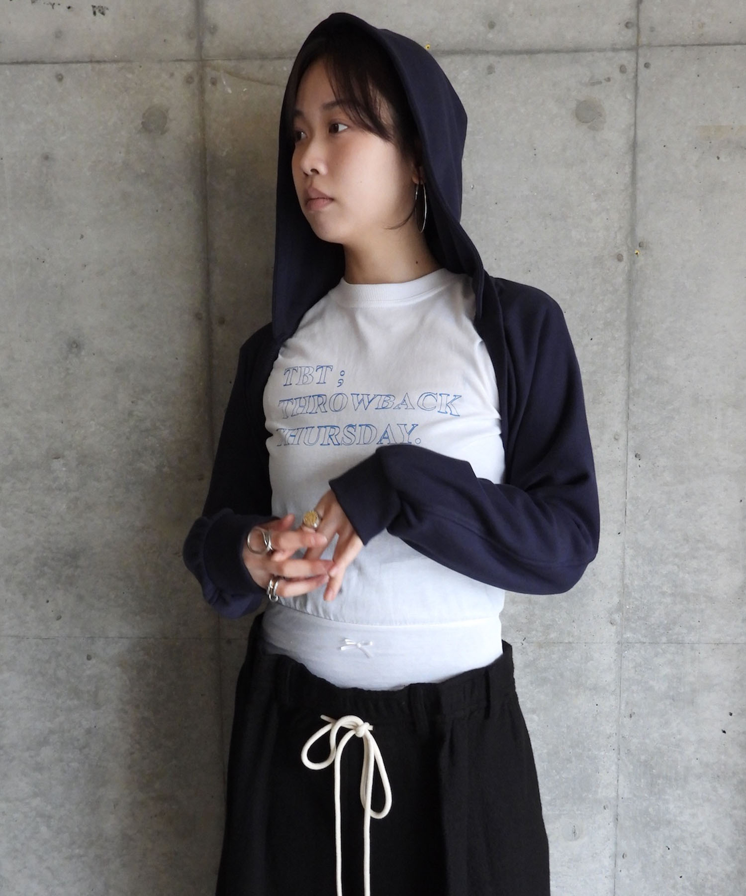 JERSEY HOODED BOLERO