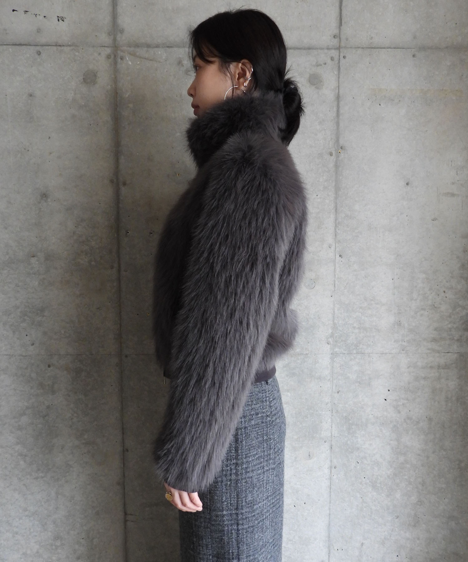 NEW FUR ZIP-UP JACKET