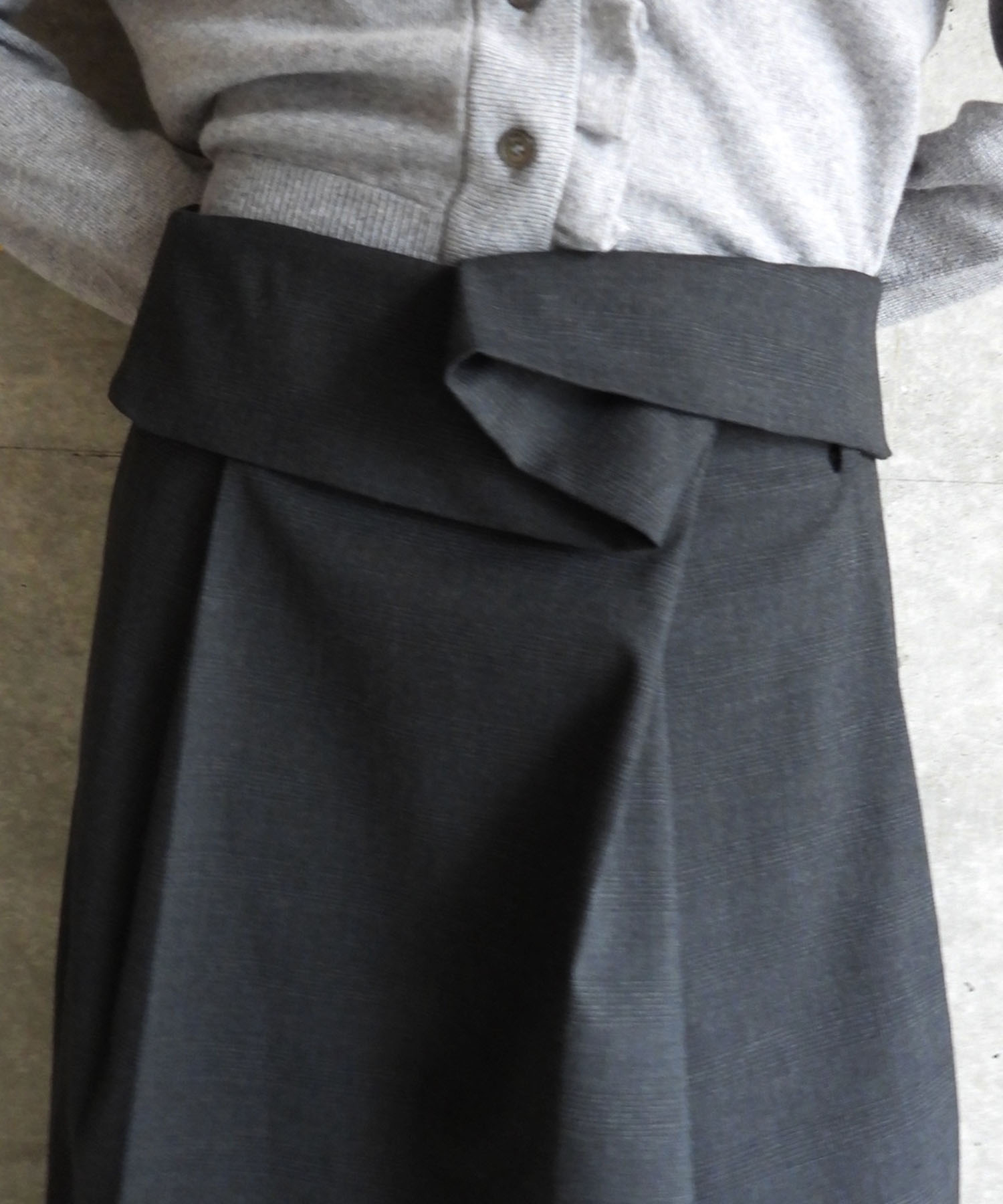 FOLD-OVER CHECK SKIRT