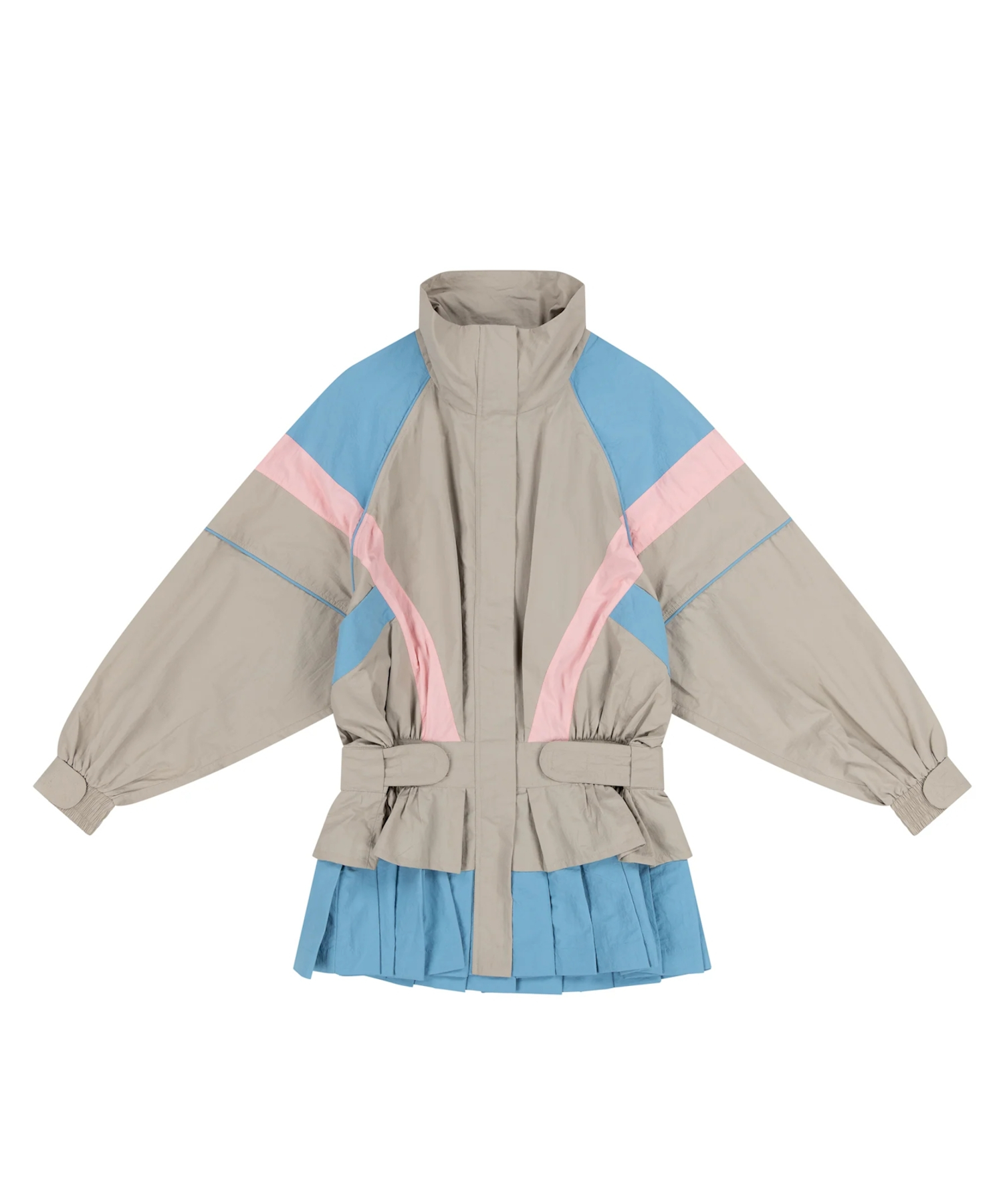 GREY SHORT WINDBREAKER DRESS