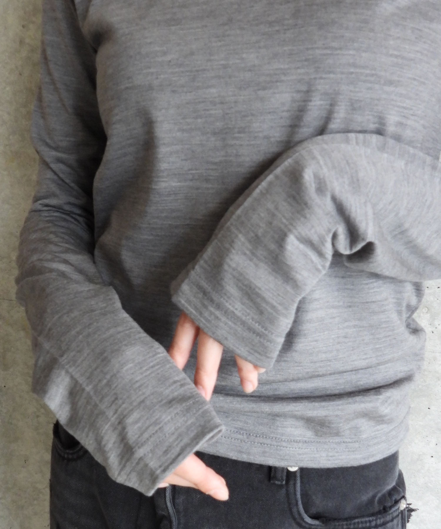 Wool jersey High Neck Top