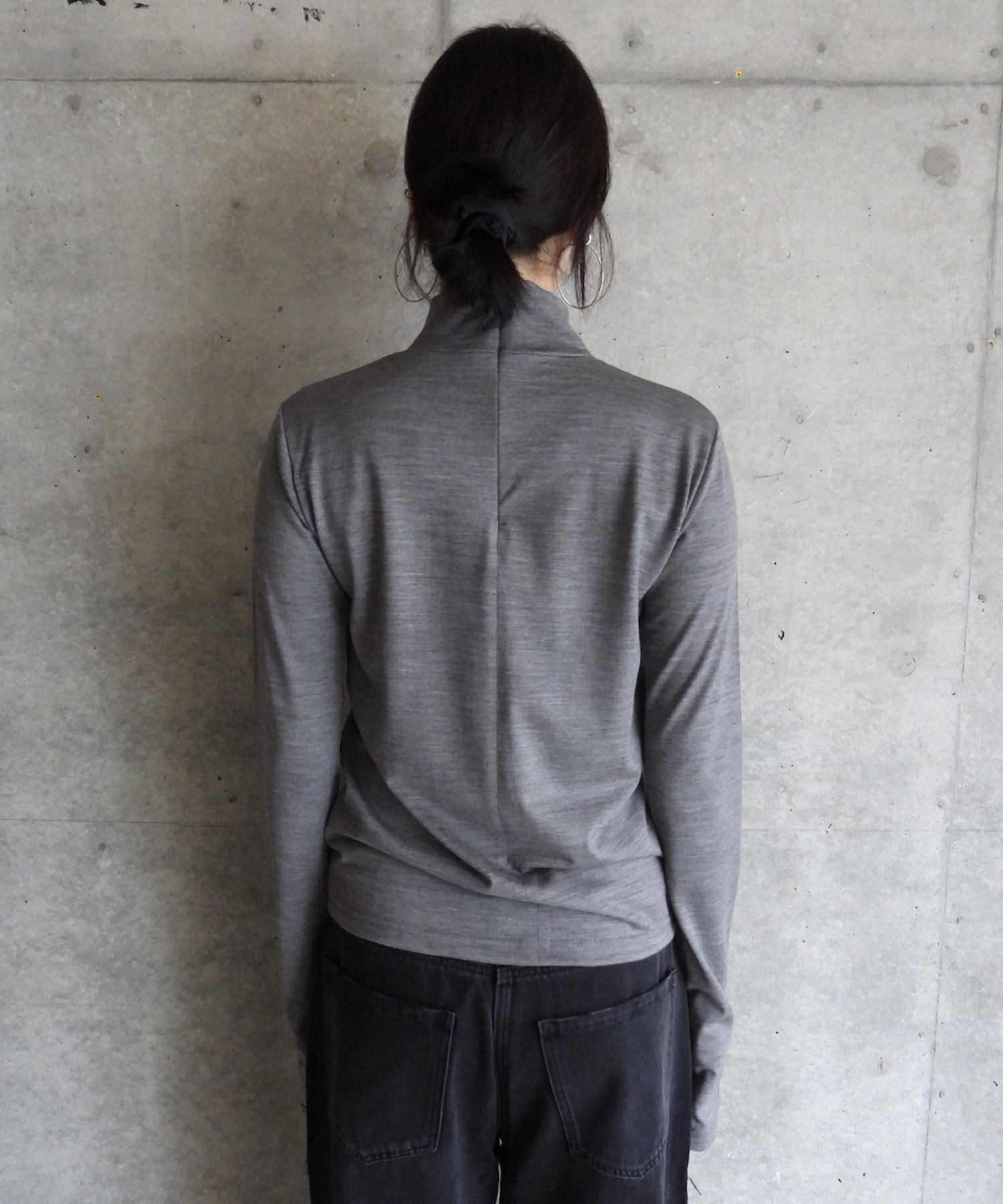 Wool jersey High Neck Top