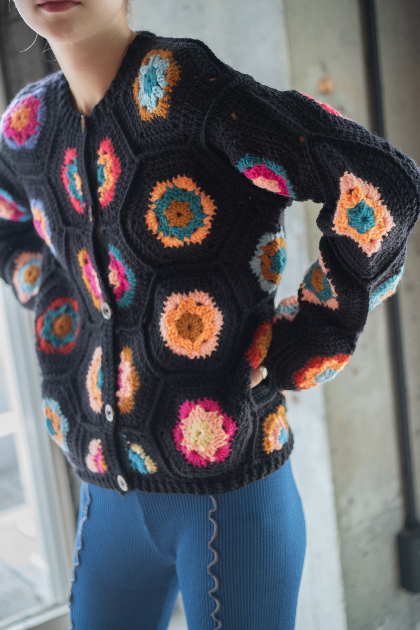 TABITA Crochet Wool Cardigan