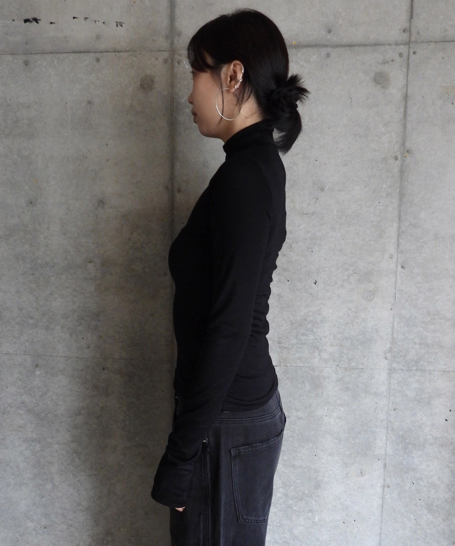 Wool jersey High Neck Top