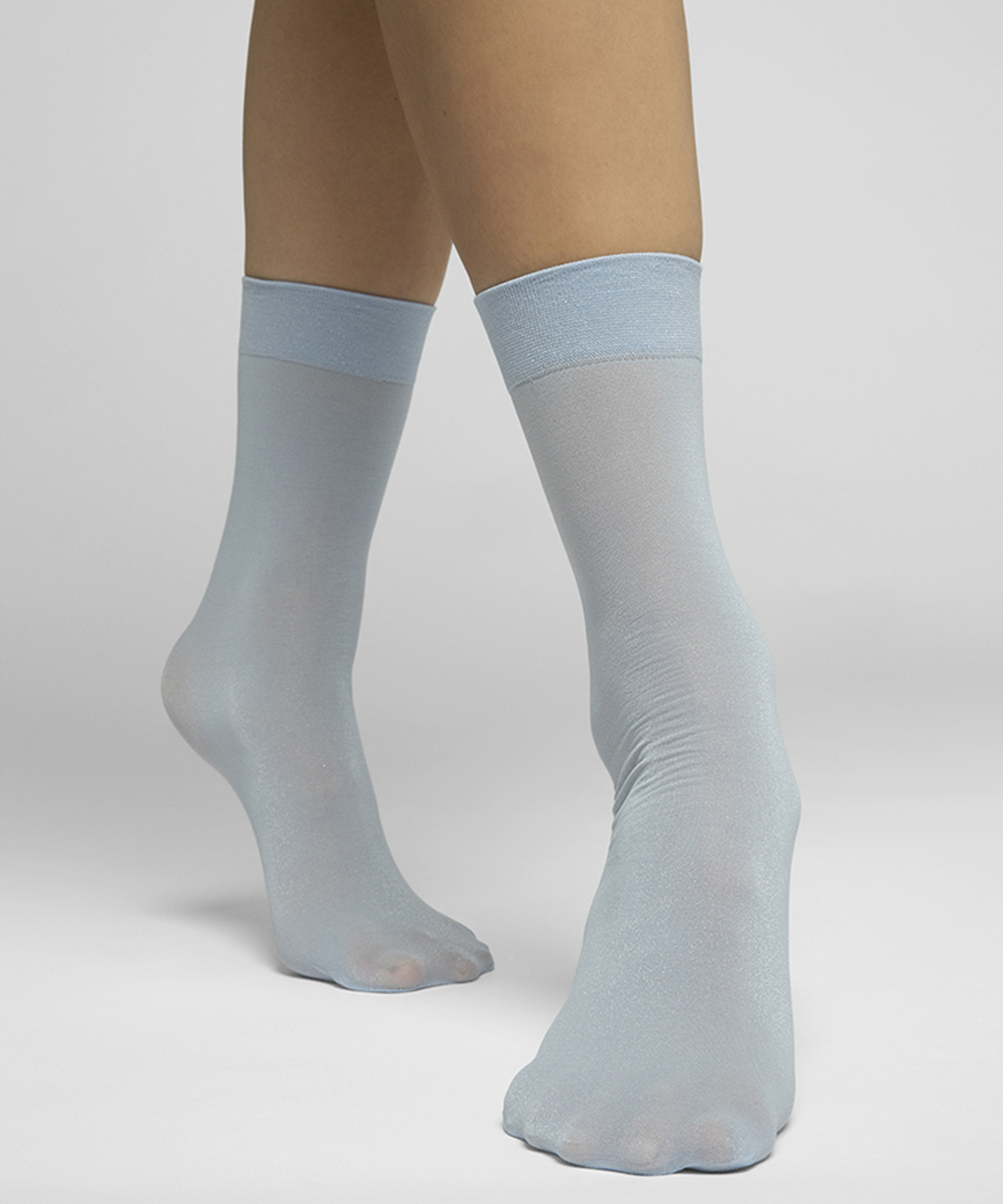 Malin Shimmery Socks Light blue