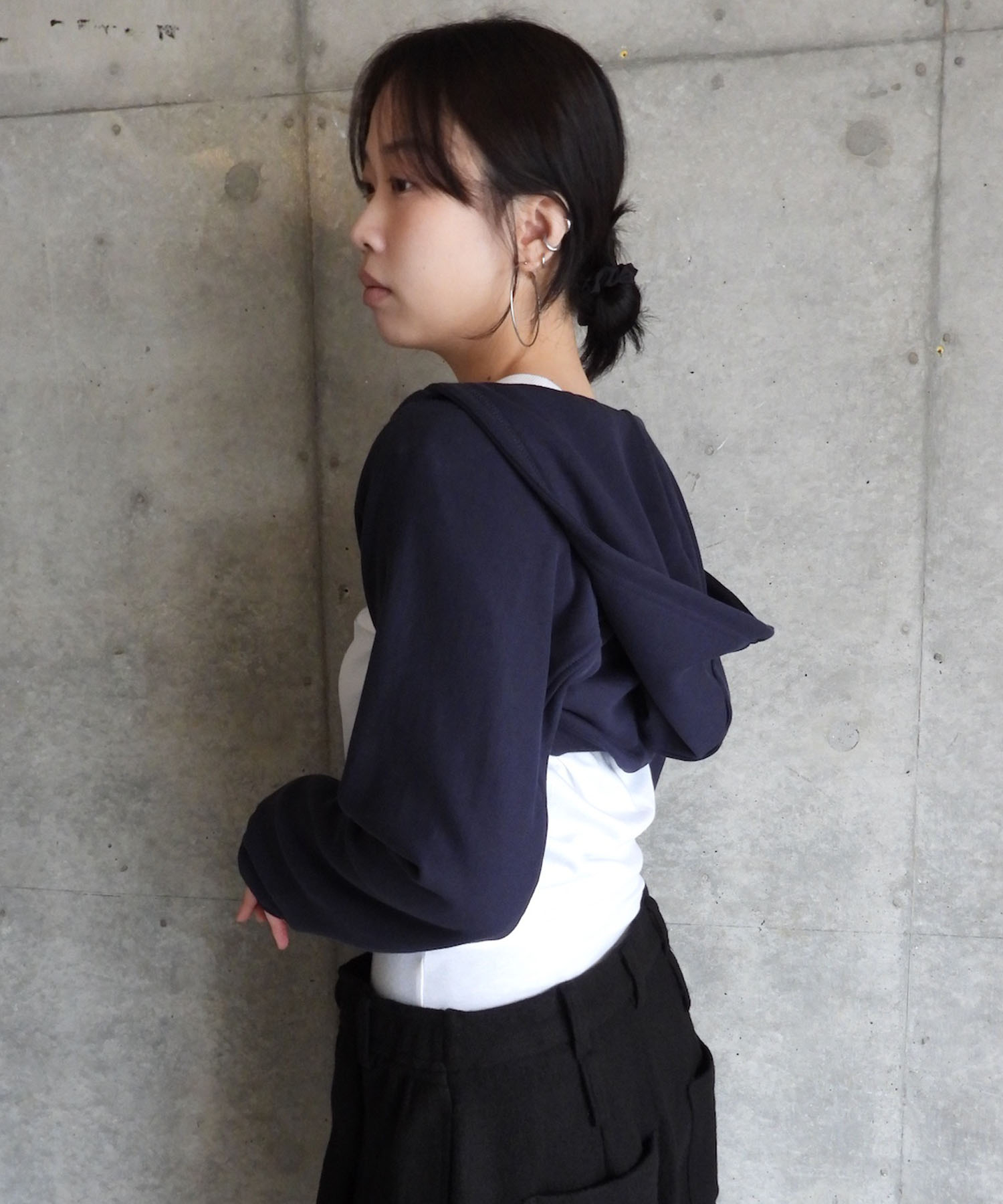 JERSEY HOODED BOLERO