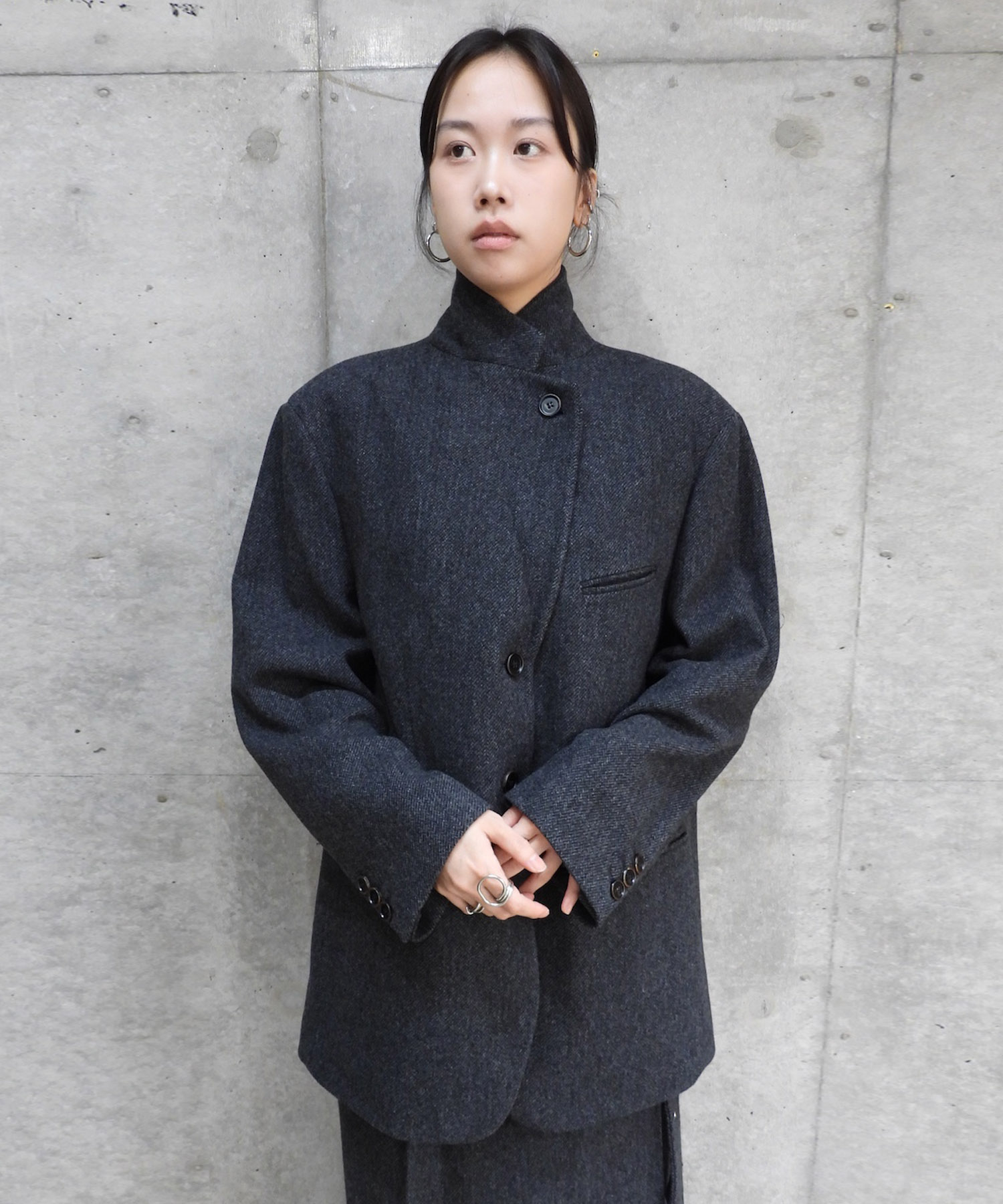 Oversized Wool Tailored Jacket
