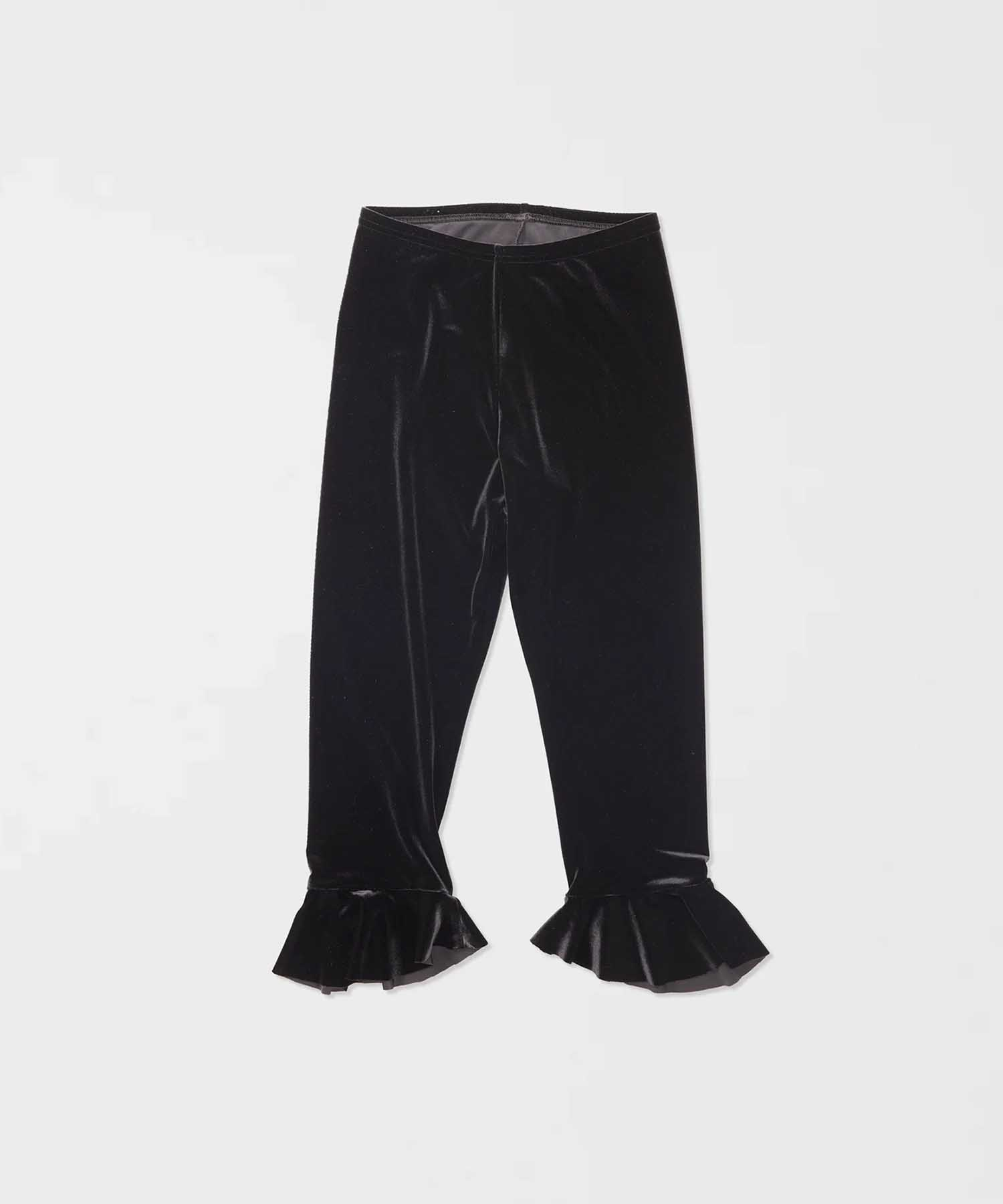 Velvet Volant Capri Pants