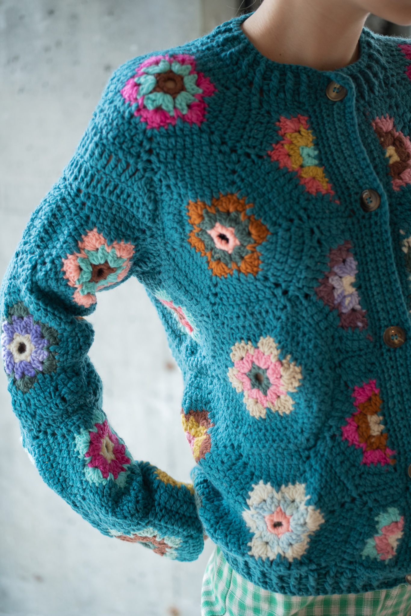 TABITA Crochet Wool Cardigan