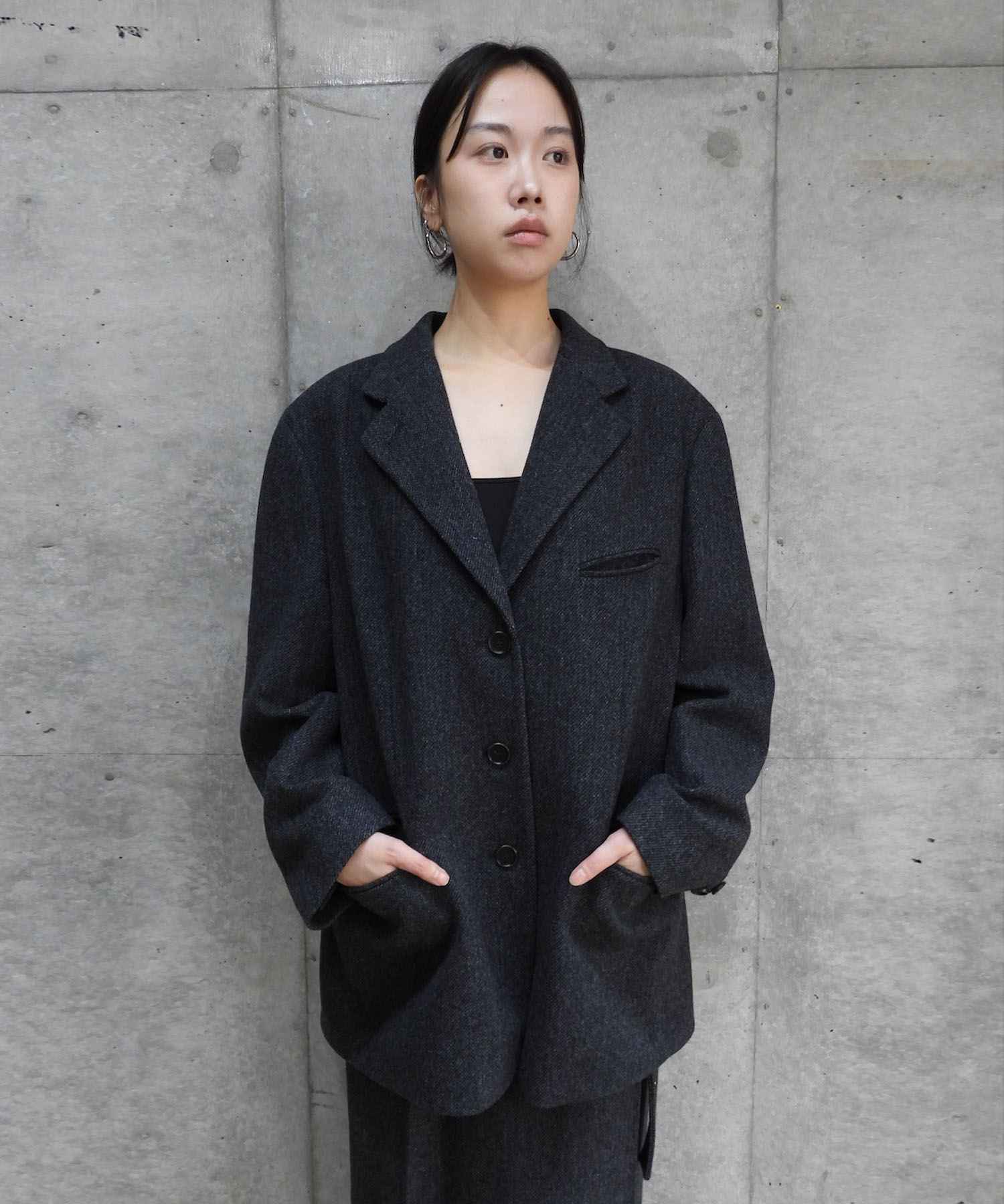 Oversized Wool Tailored Jacket
