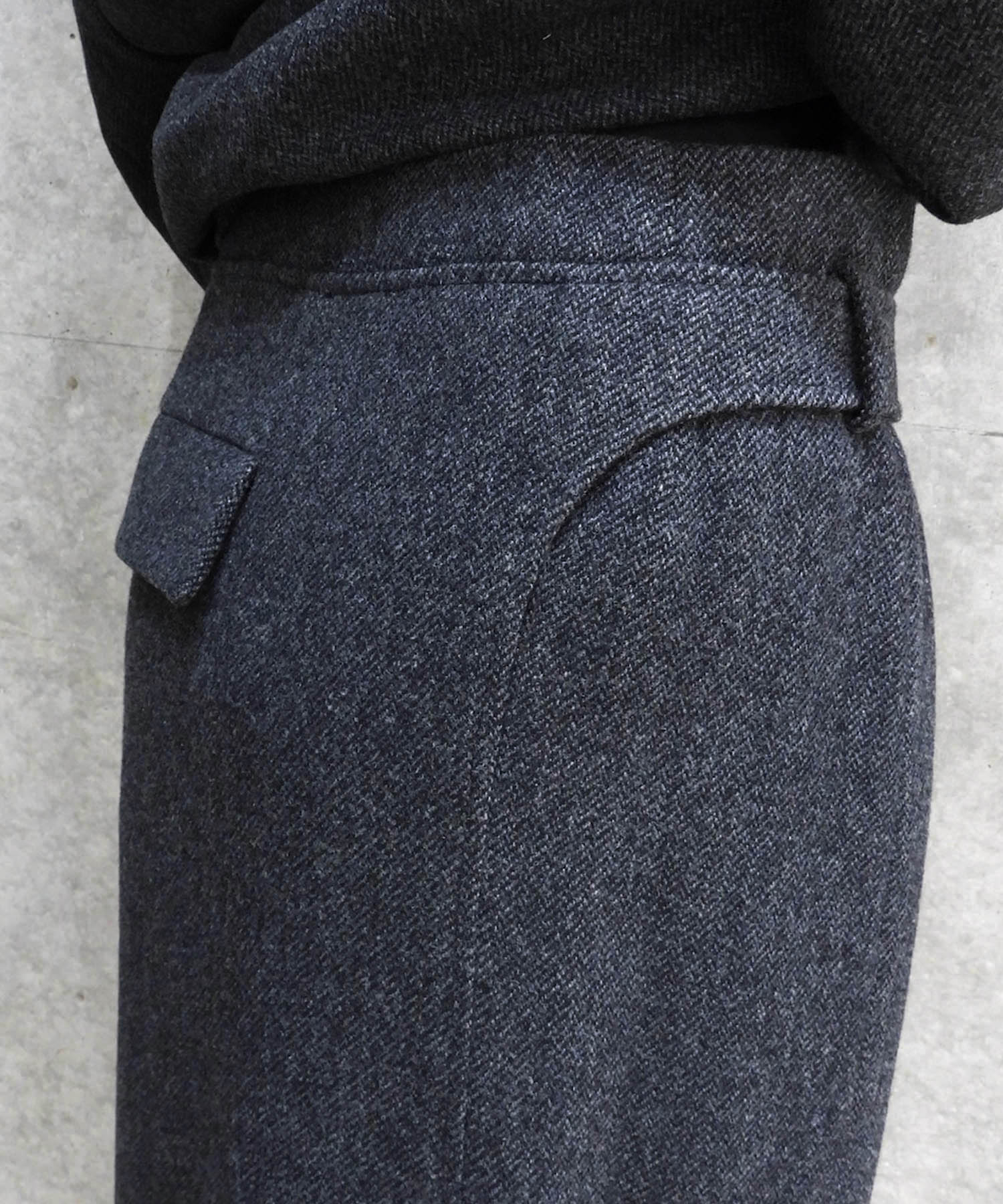 Belted Maxi Wool Skirt