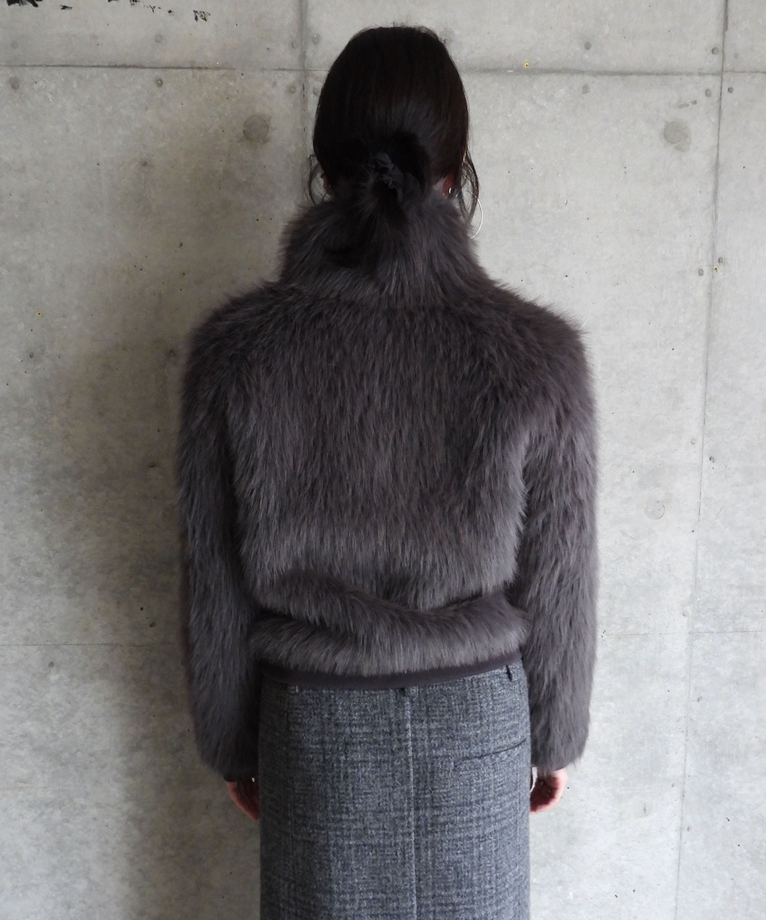 NEW FUR ZIP-UP JACKET