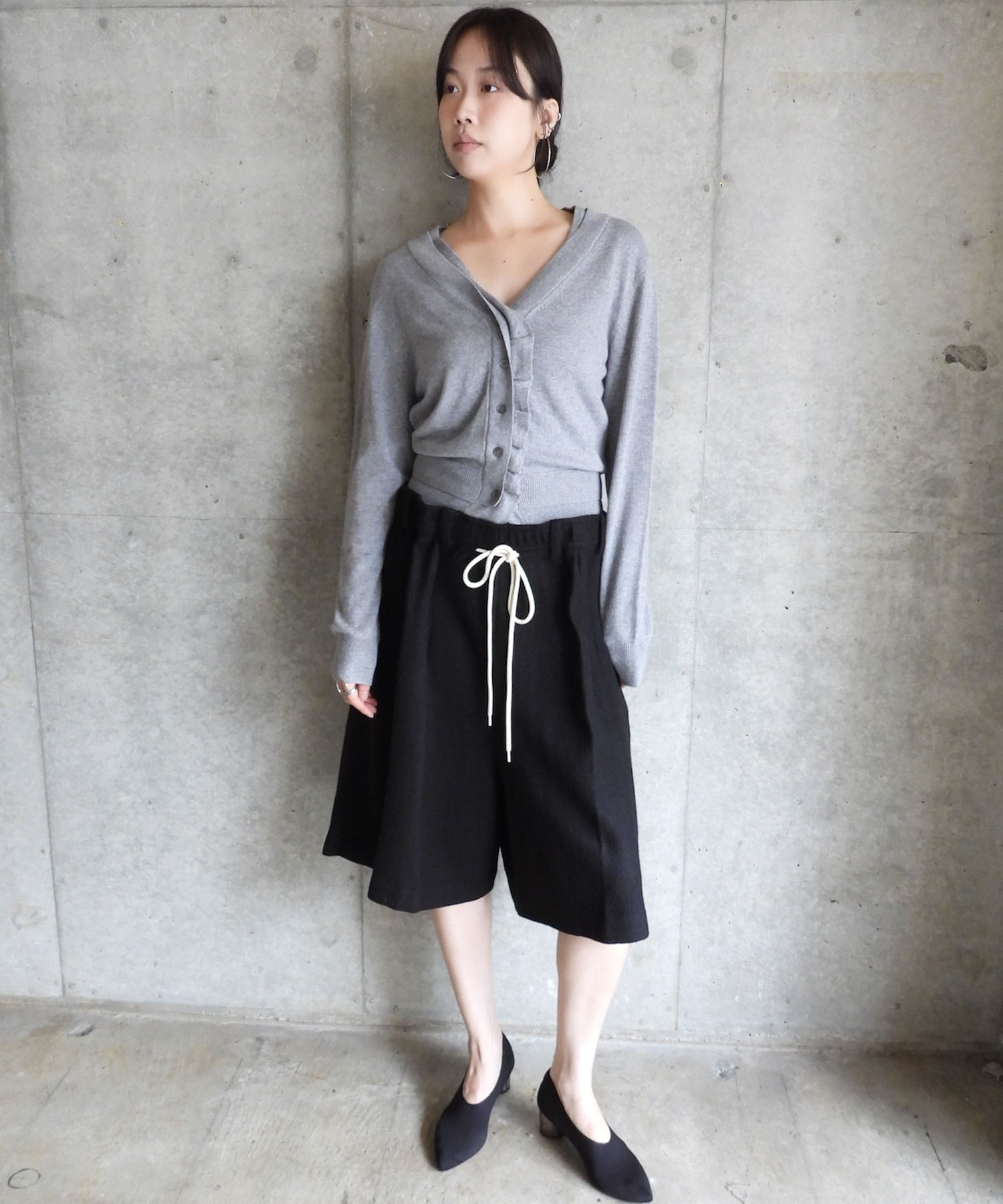 DOUBLE-LAYER WAVY CARDIGAN