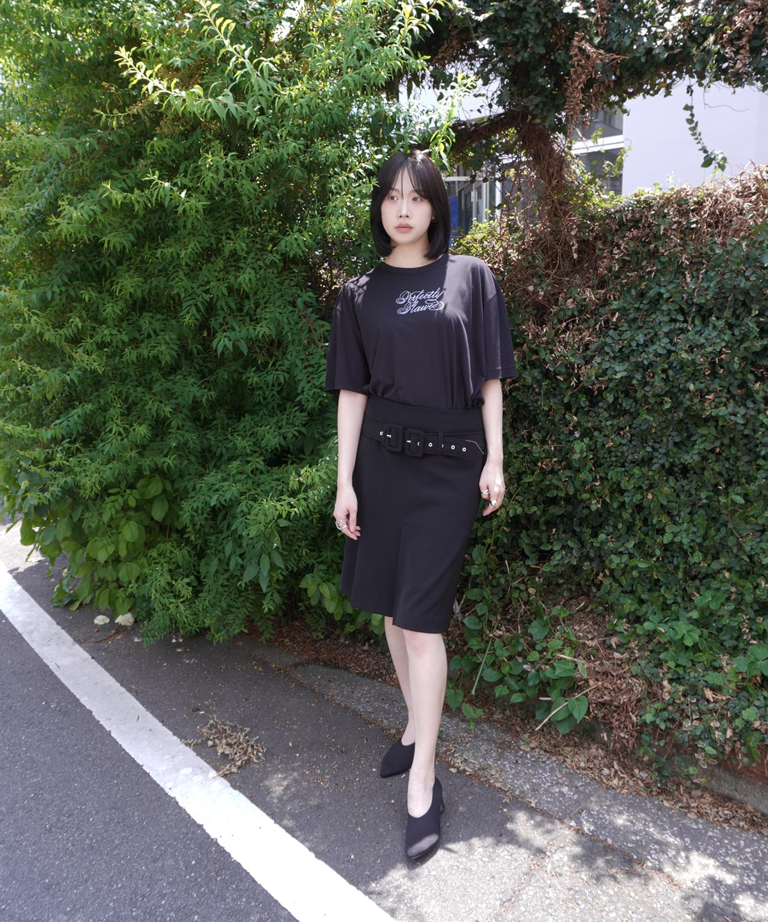 BELTED SKIRT
