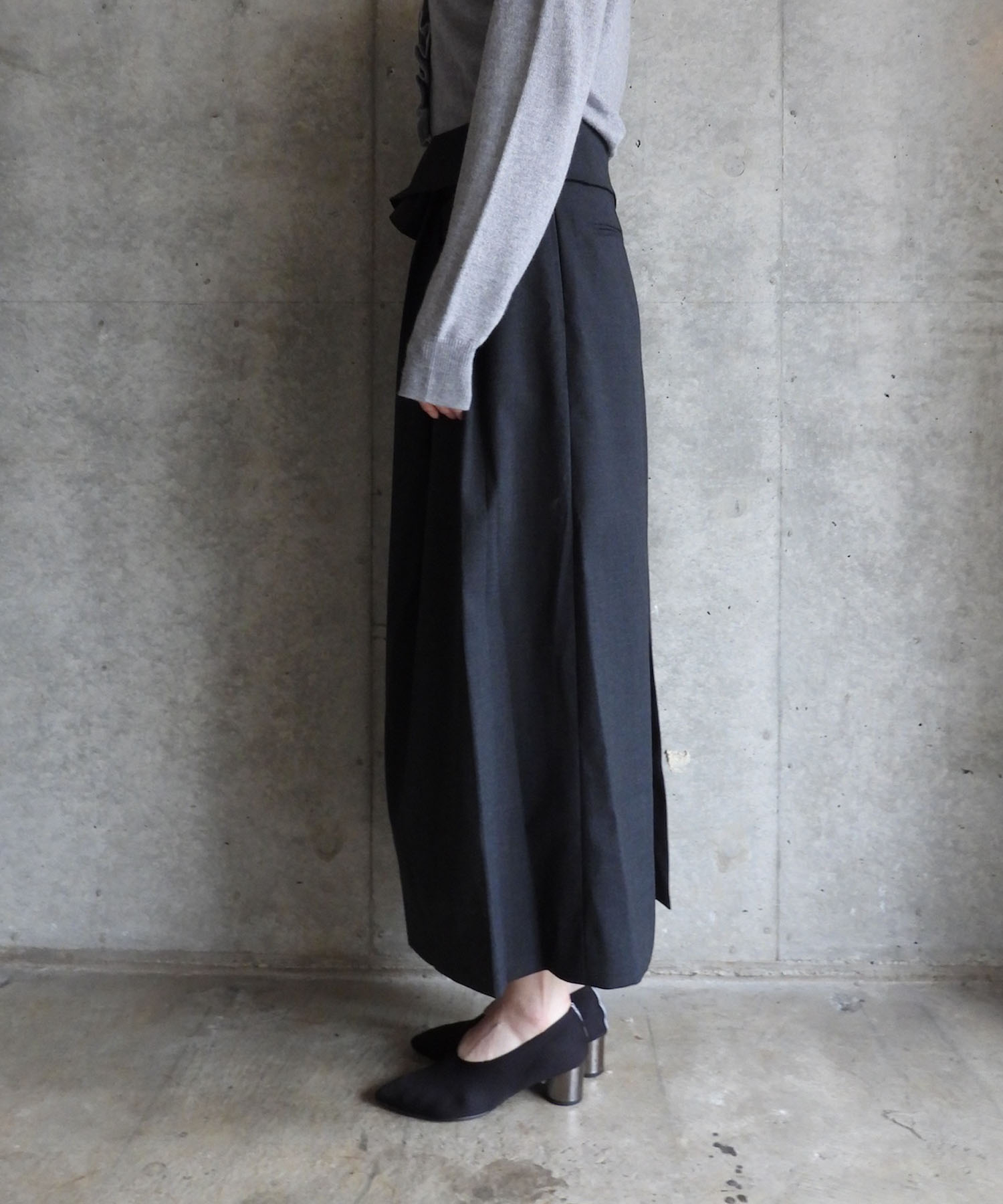 FOLD-OVER CHECK SKIRT