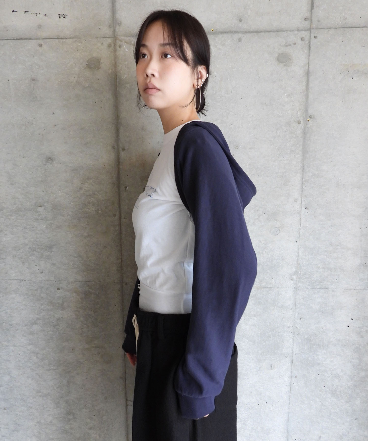 JERSEY HOODED BOLERO