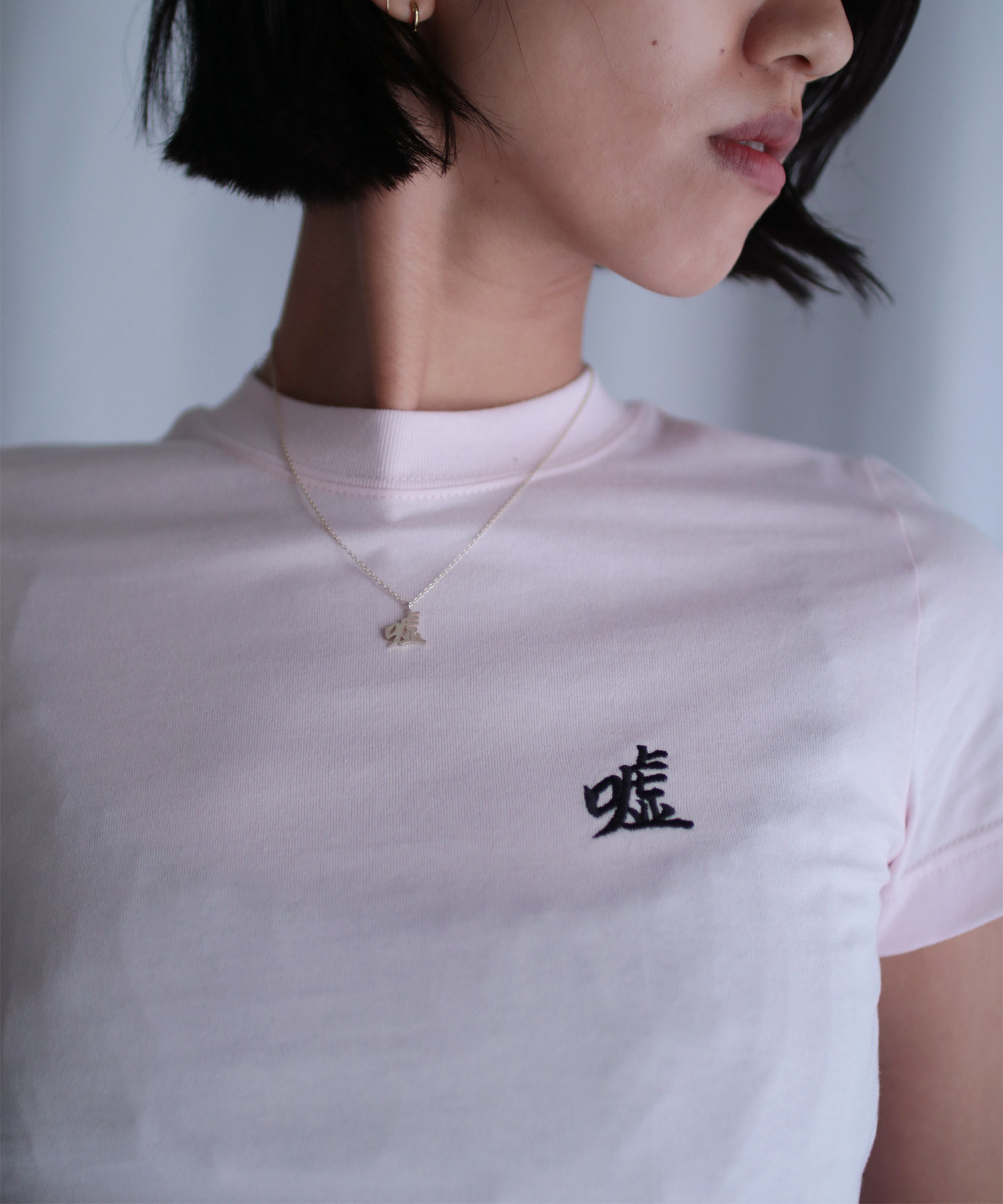 LOVE AND LIE EMBROIDERY H/S TEE【PINK】