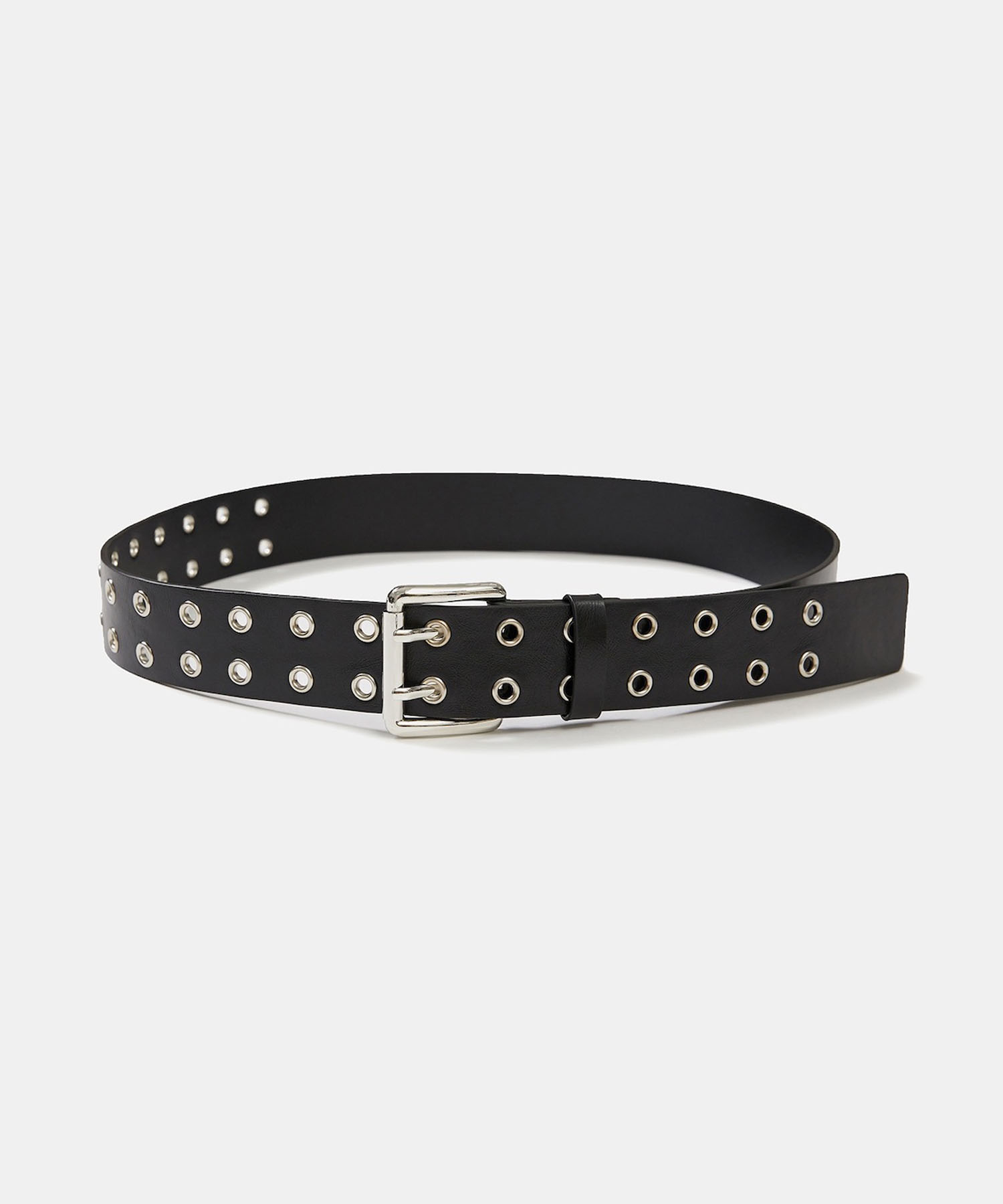DOUBLE EYELET LEATHER BELT