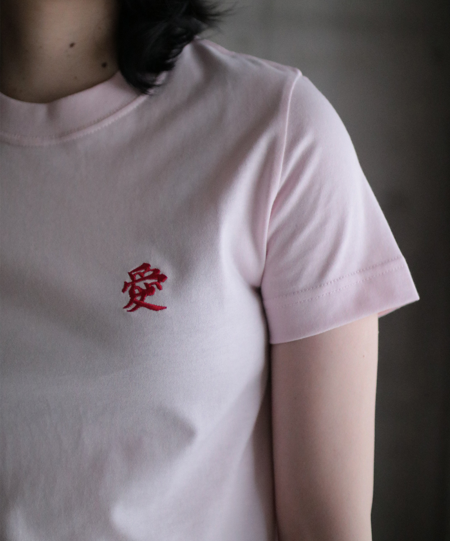 LOVE AND LIE EMBROIDERY H/S TEE【PINK】