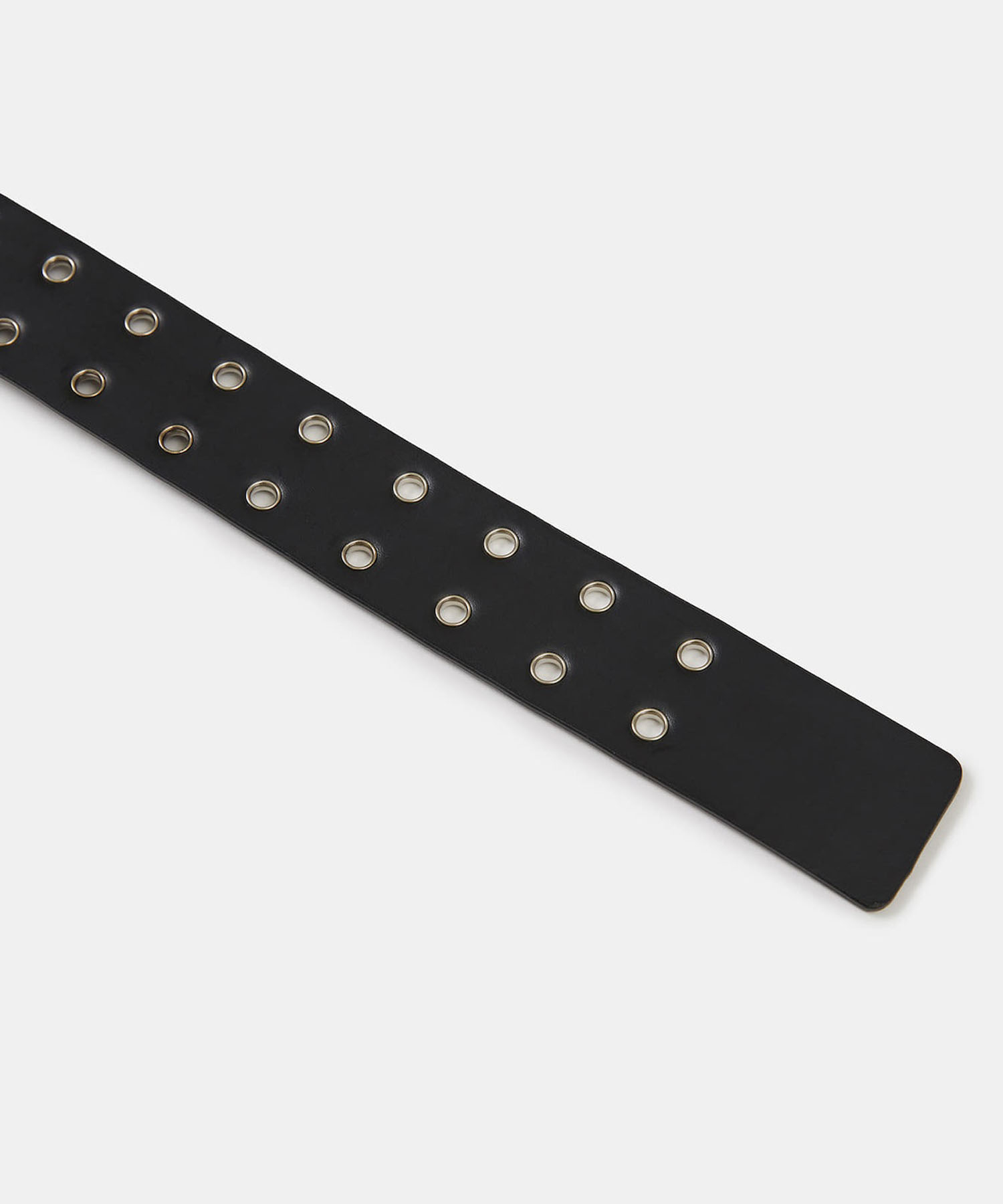 DOUBLE EYELET LEATHER BELT