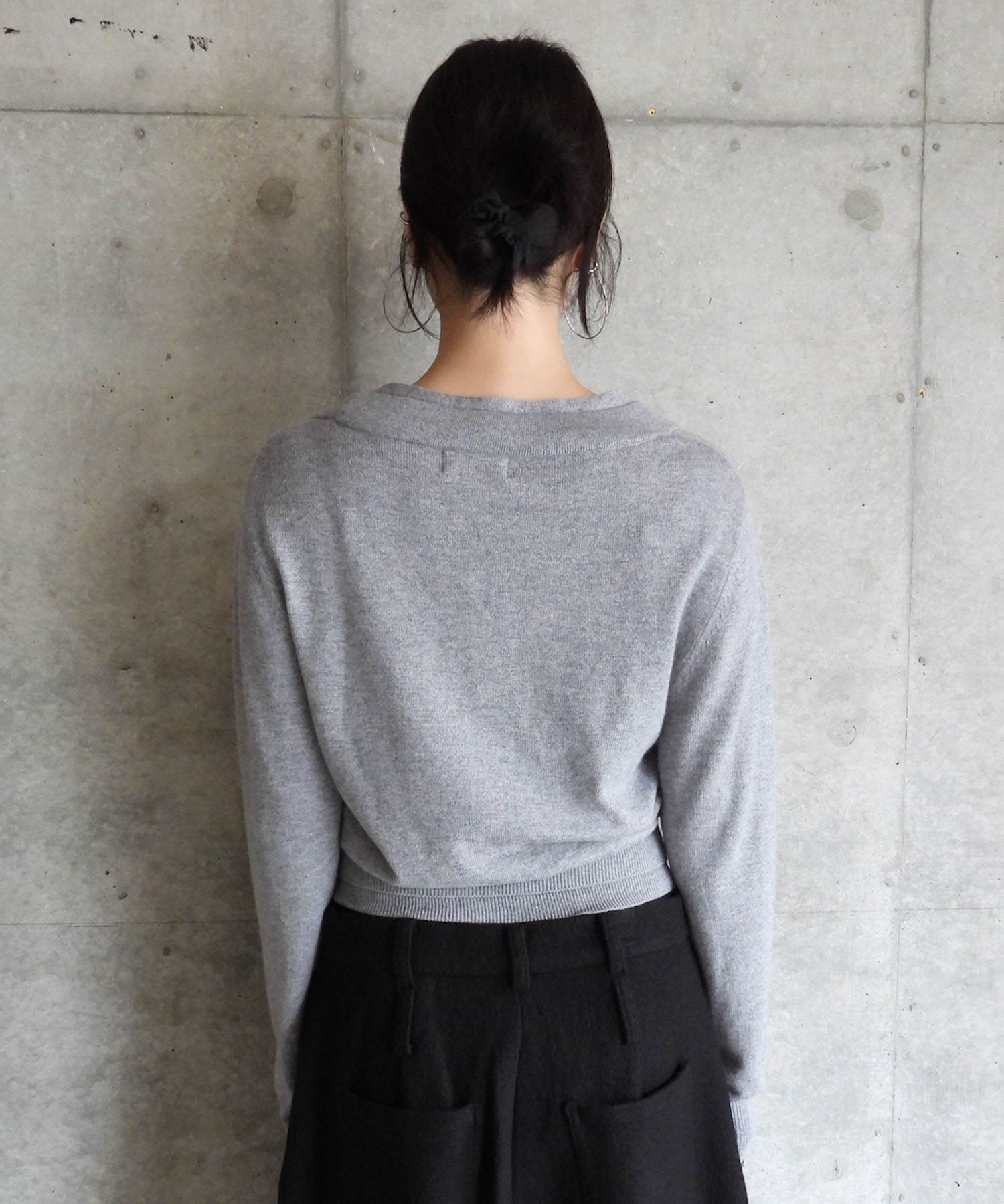 DOUBLE-LAYER WAVY CARDIGAN