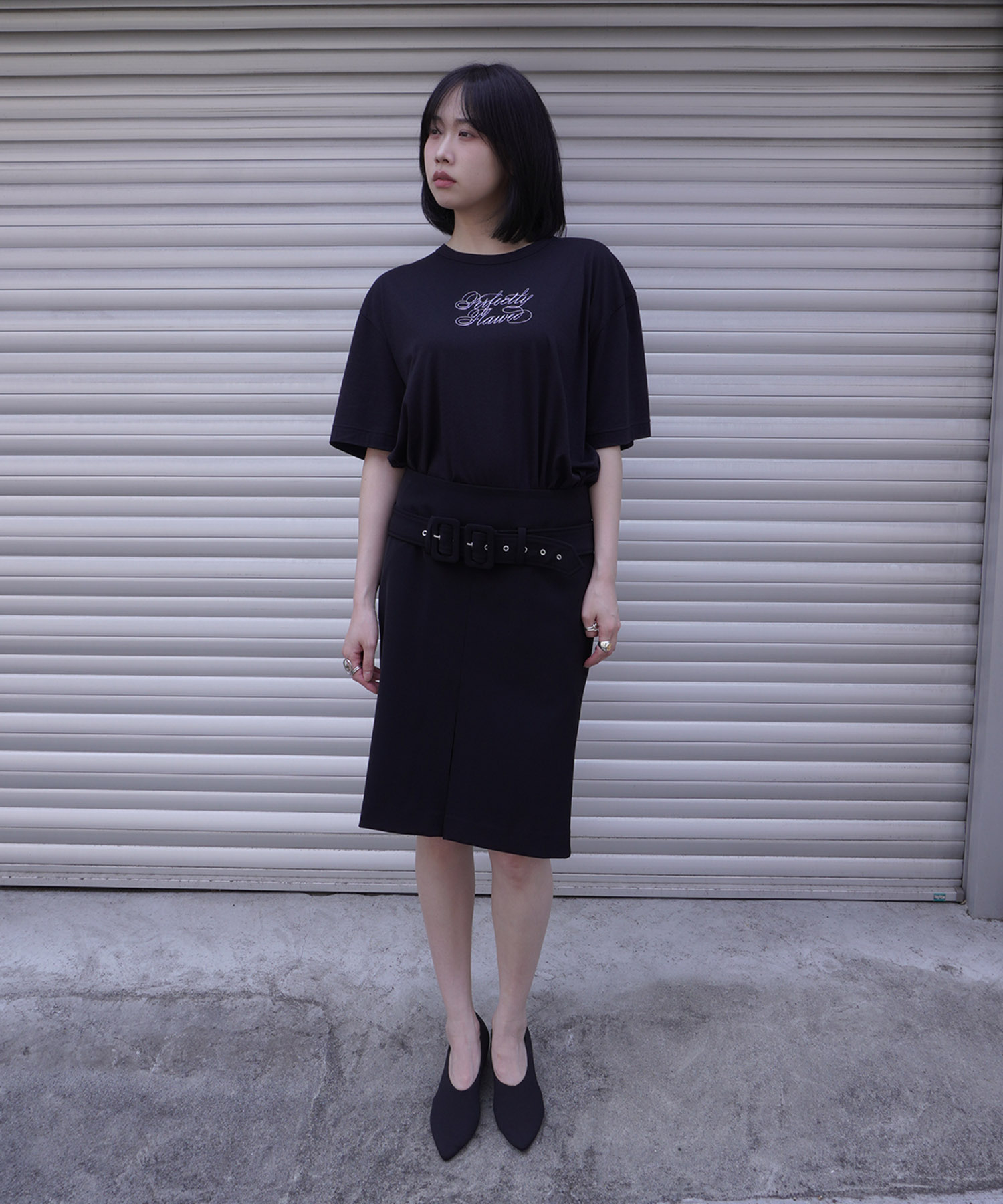 BELTED SKIRT