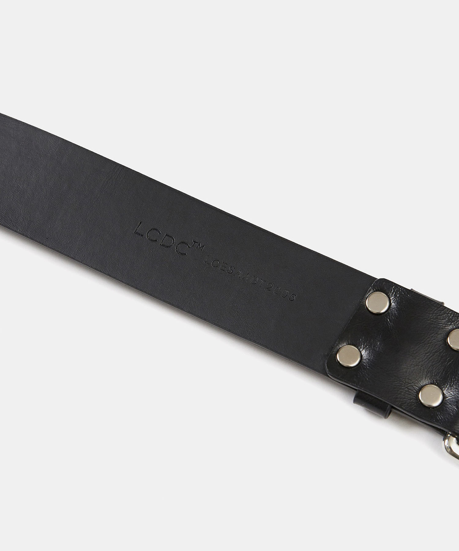 DOUBLE EYELET LEATHER BELT